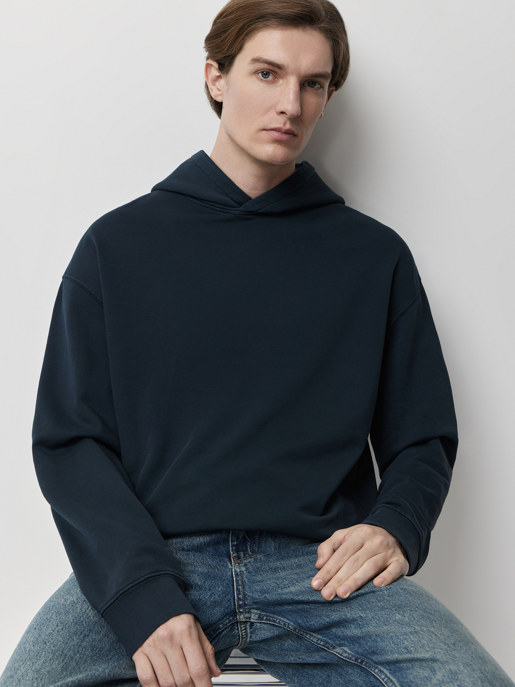 Худи Oversized с эффектами варки
