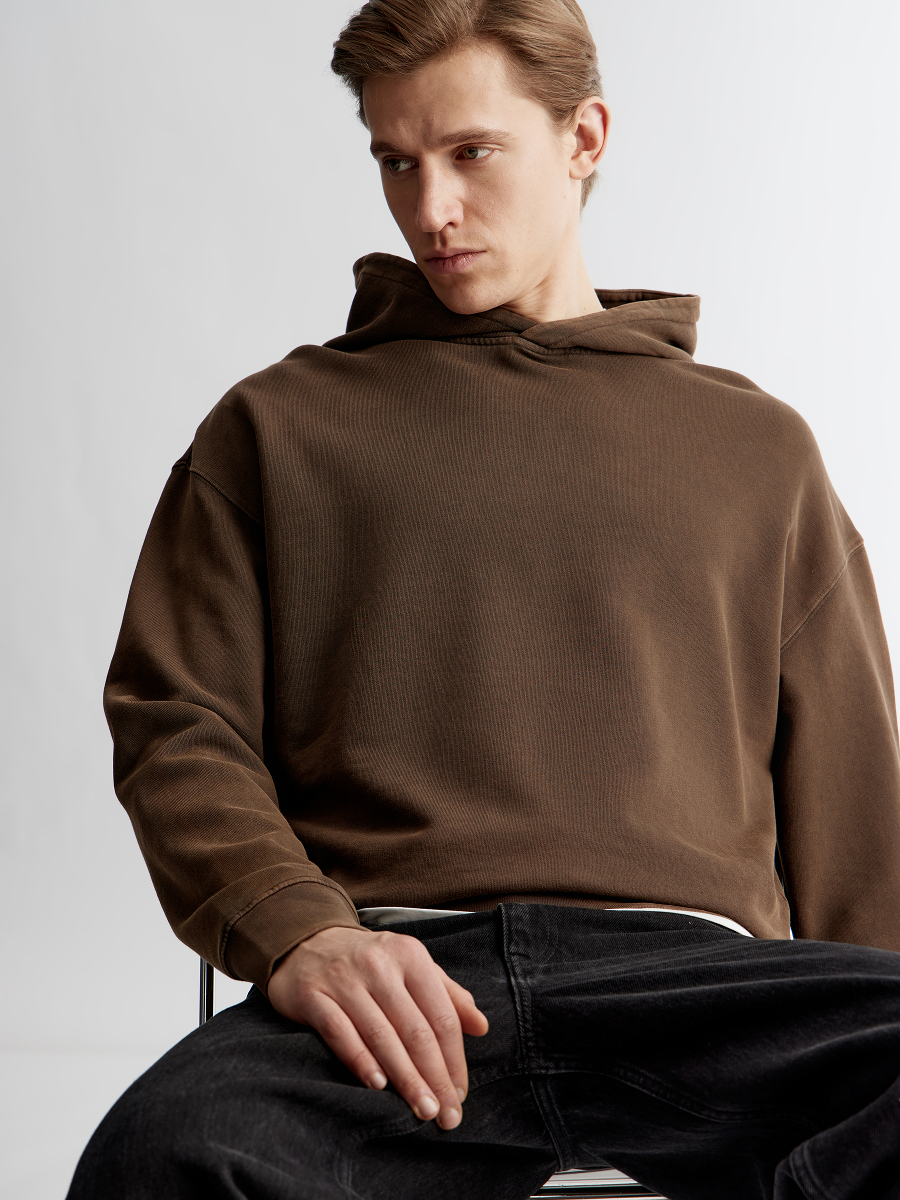 Худи Oversized с эффектом варки