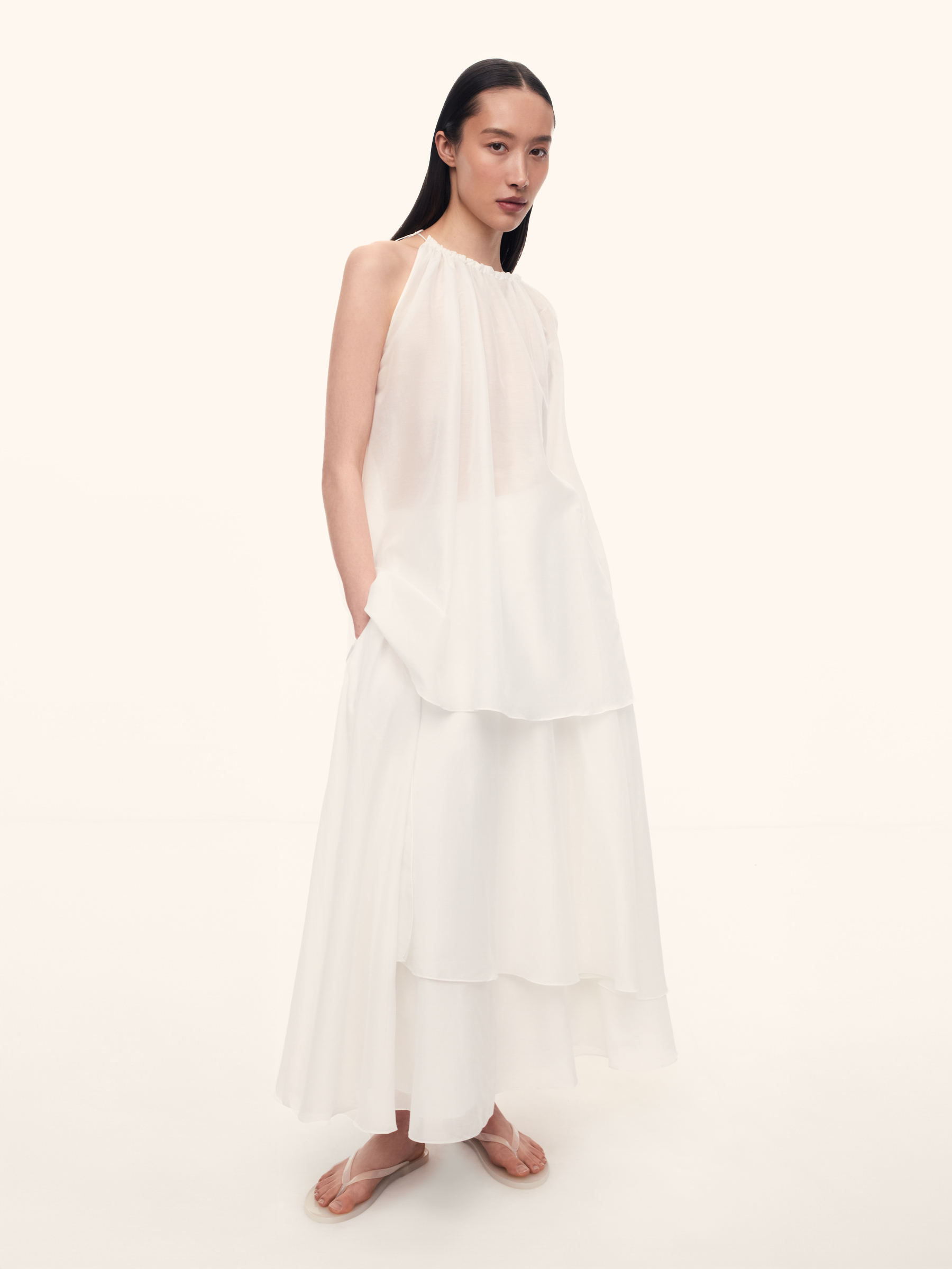 Юбка из хлопка и шелка