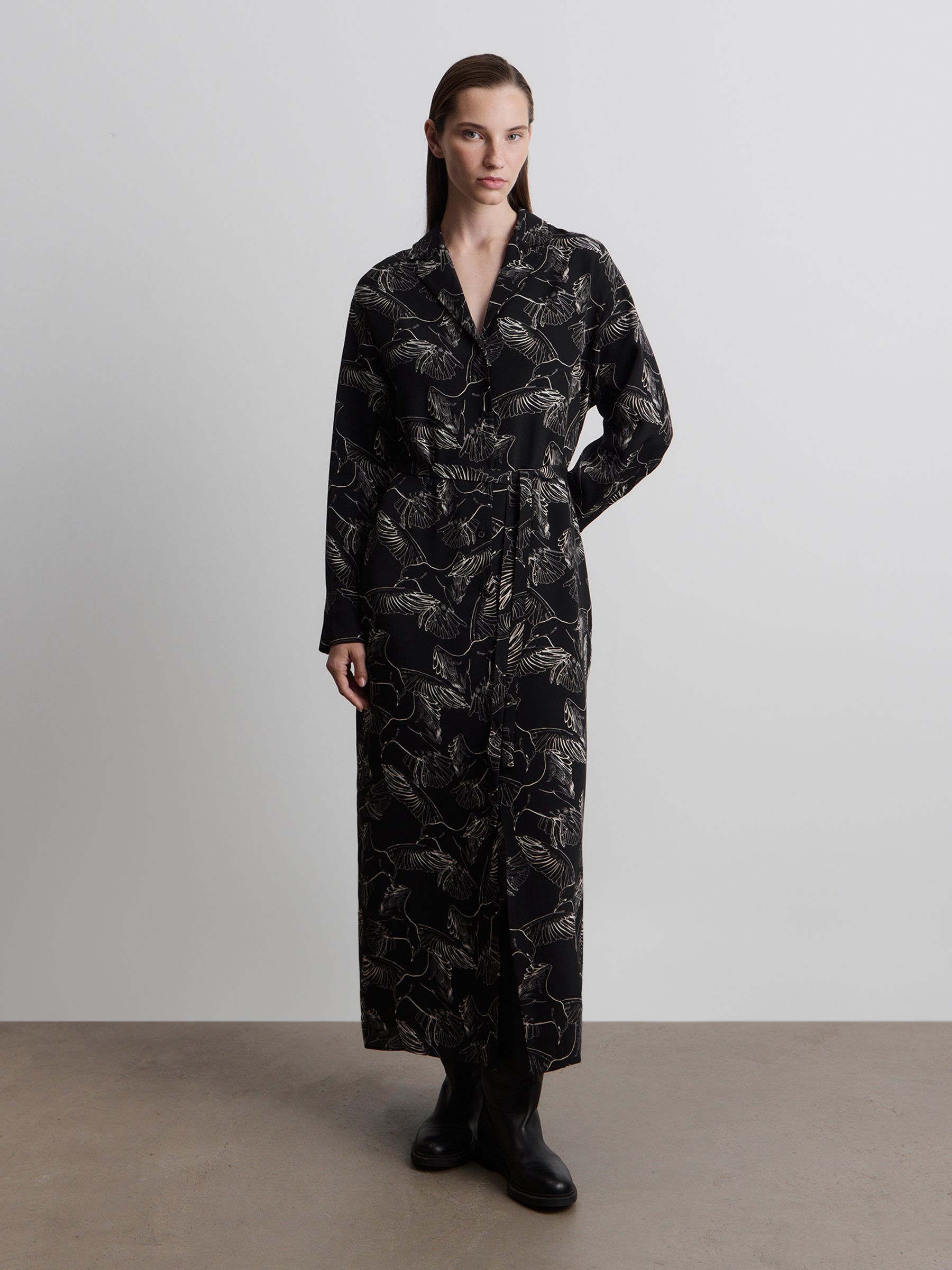 Платье Birds of a Feather из шелка