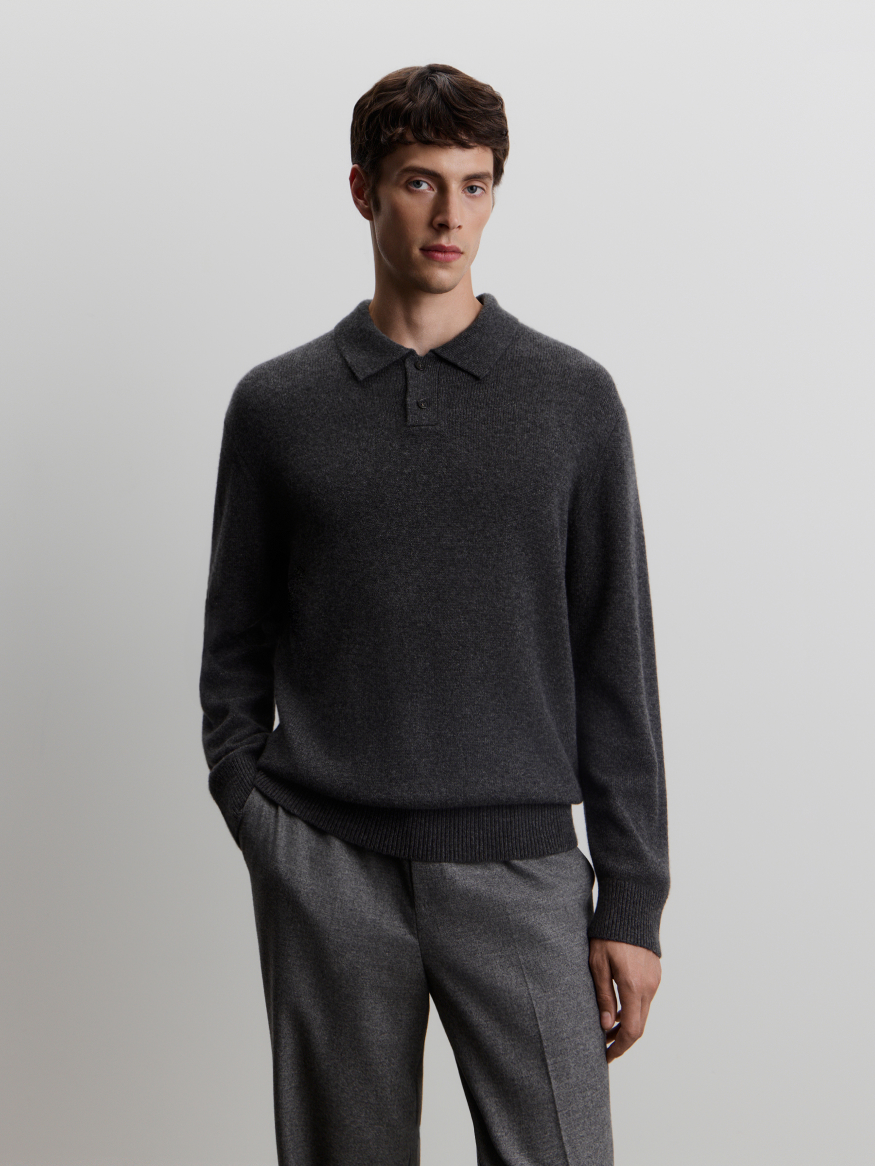 Джемпер-поло из кашемира