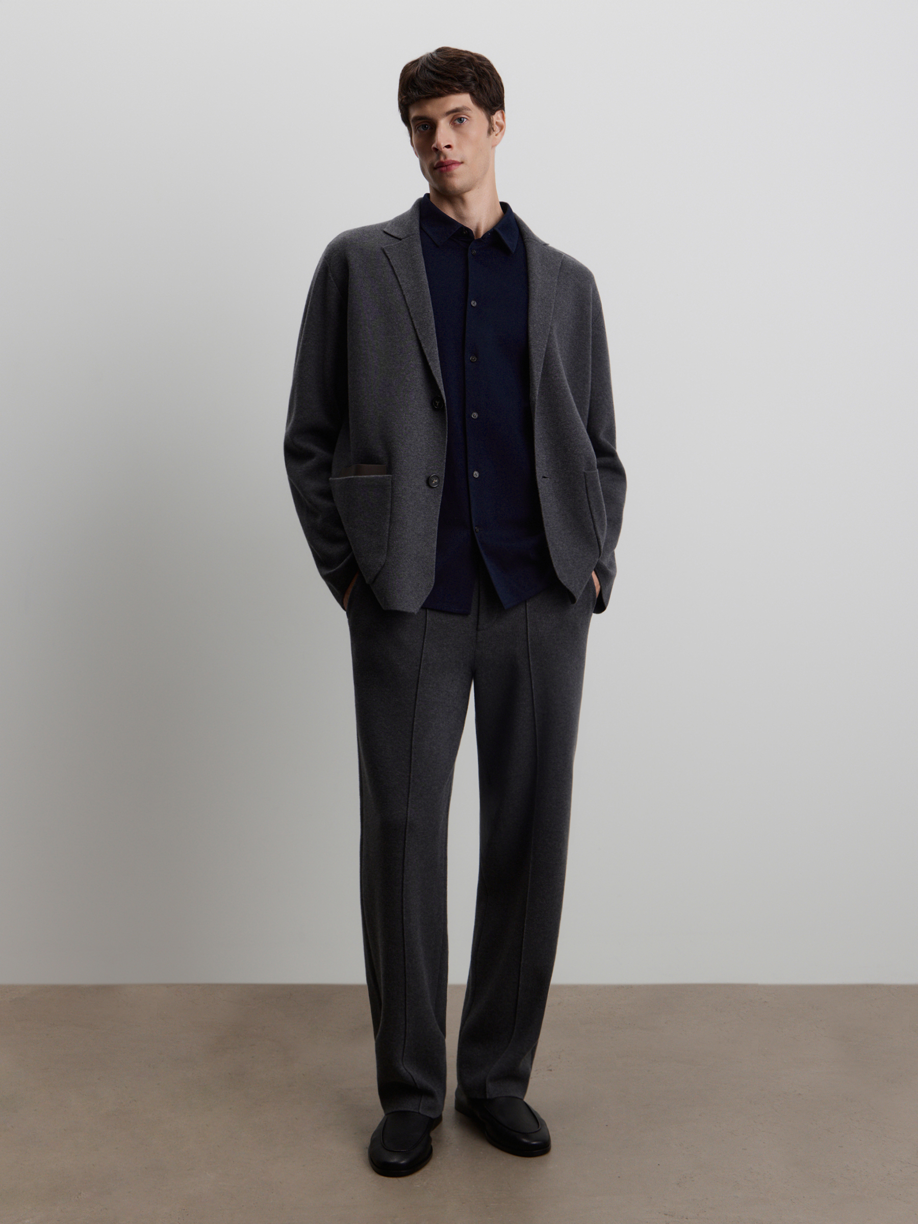 Брюки из шерсти и хлопка