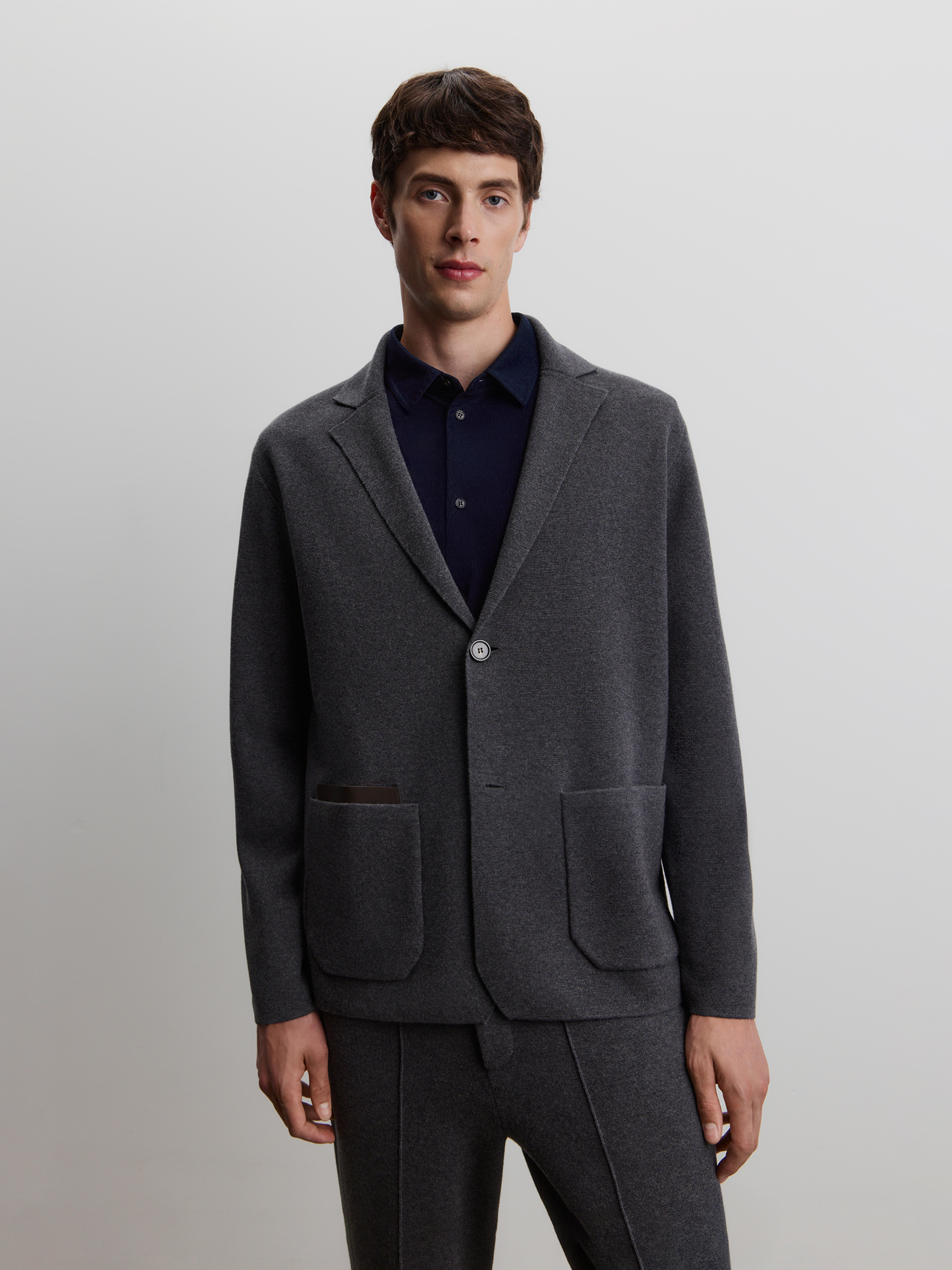 Пиджак из шерсти и хлопка