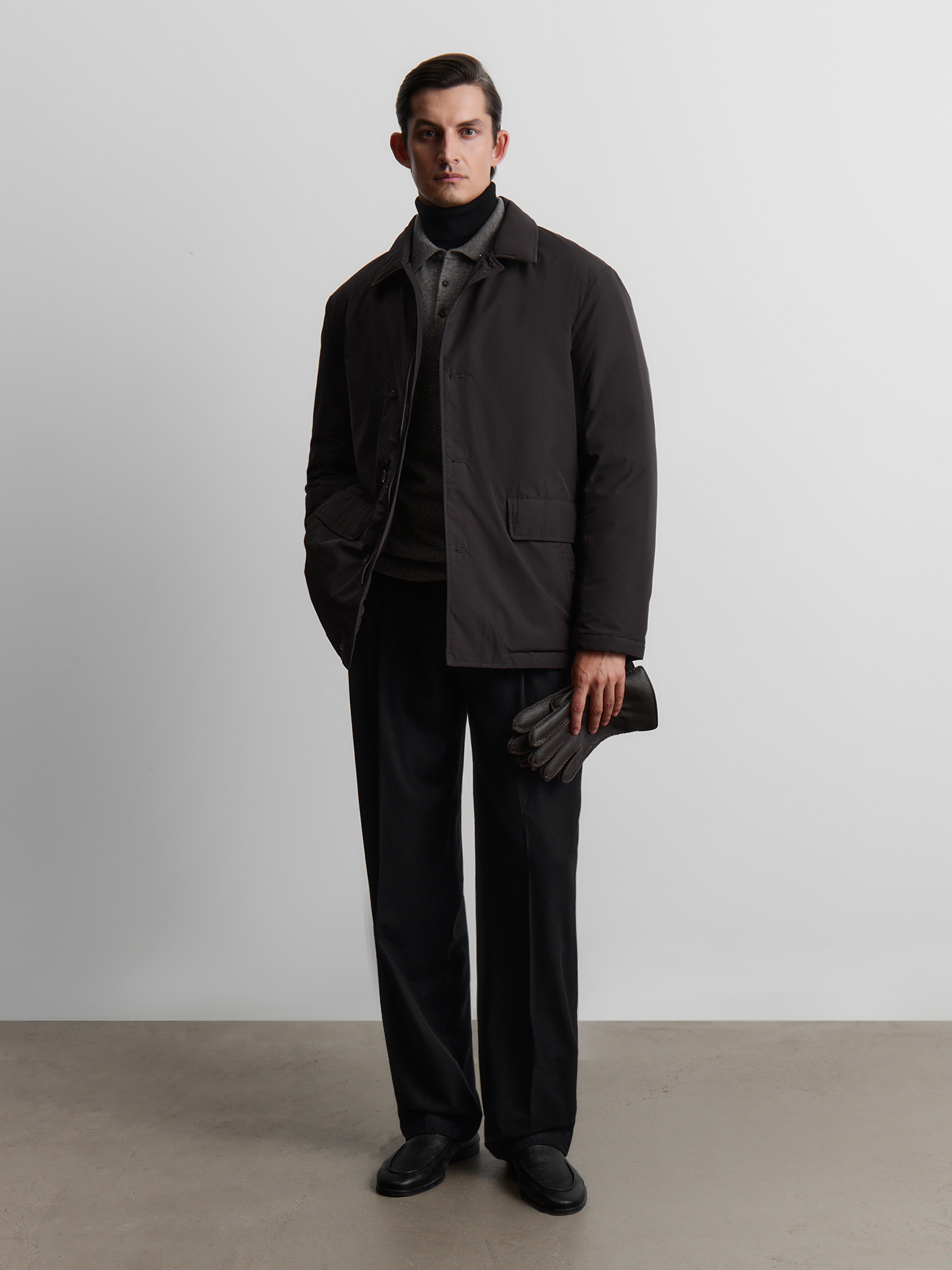 Брюки из шерсти и шелка