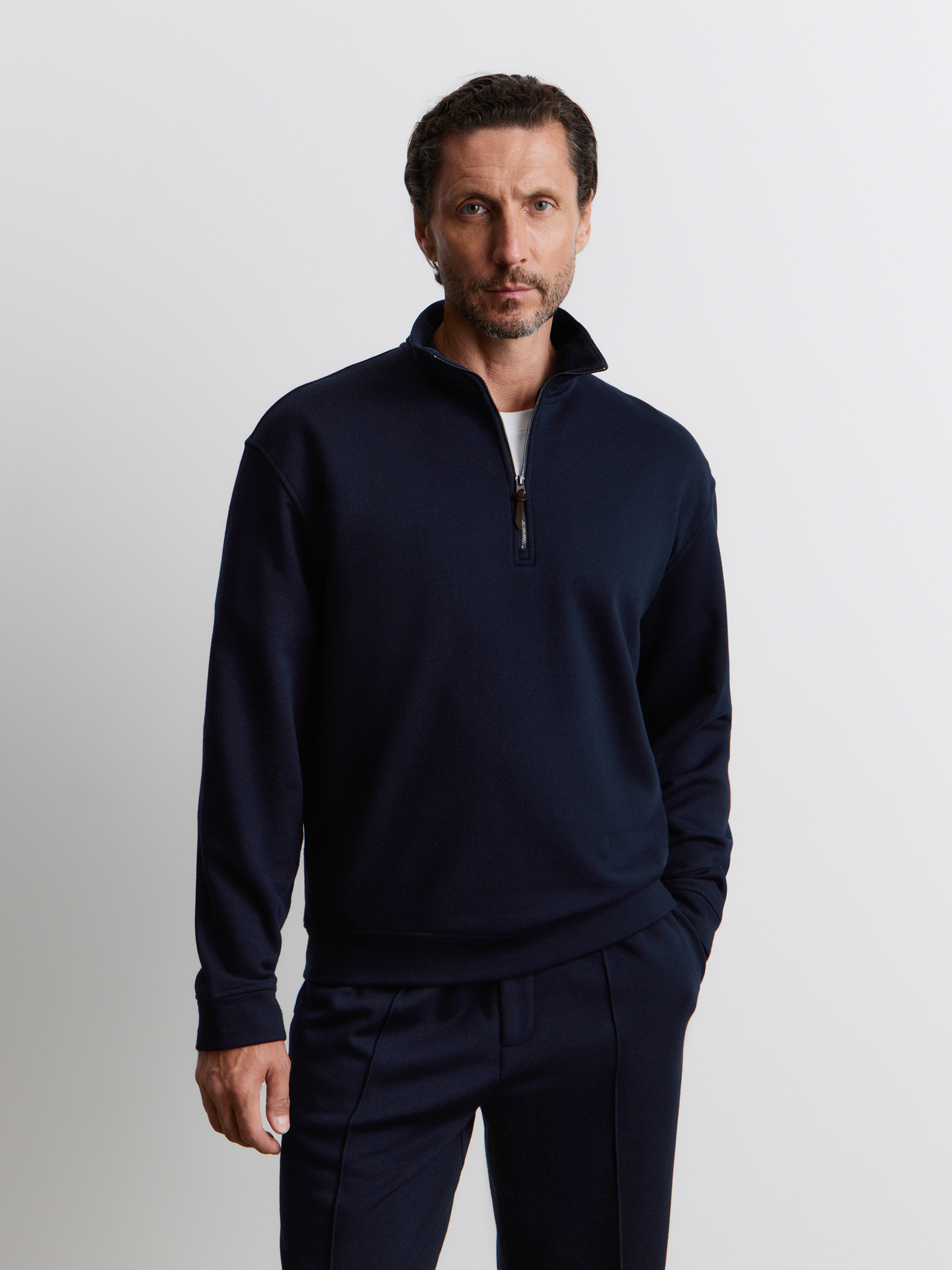 Толстовка из хлопка и шерсти