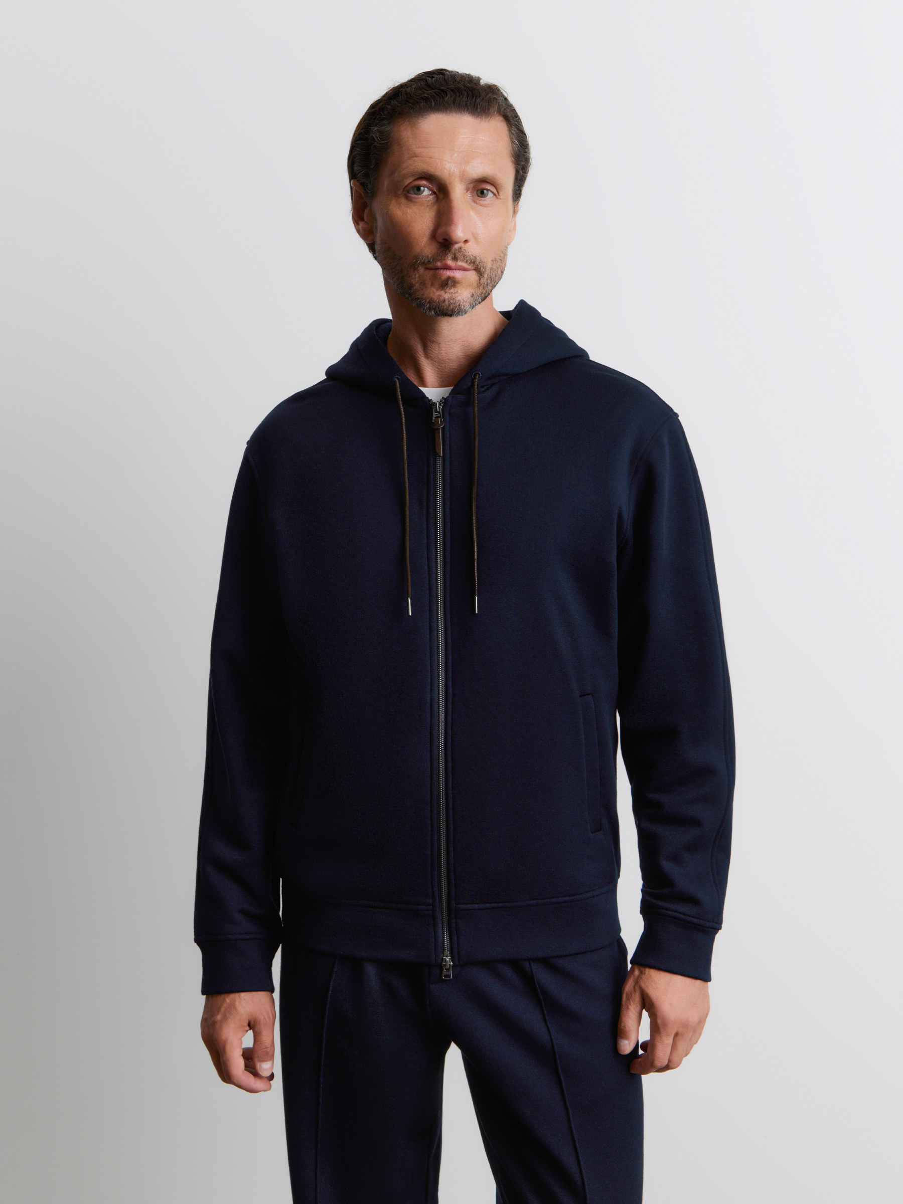 Толстовка из хлопка и шерсти