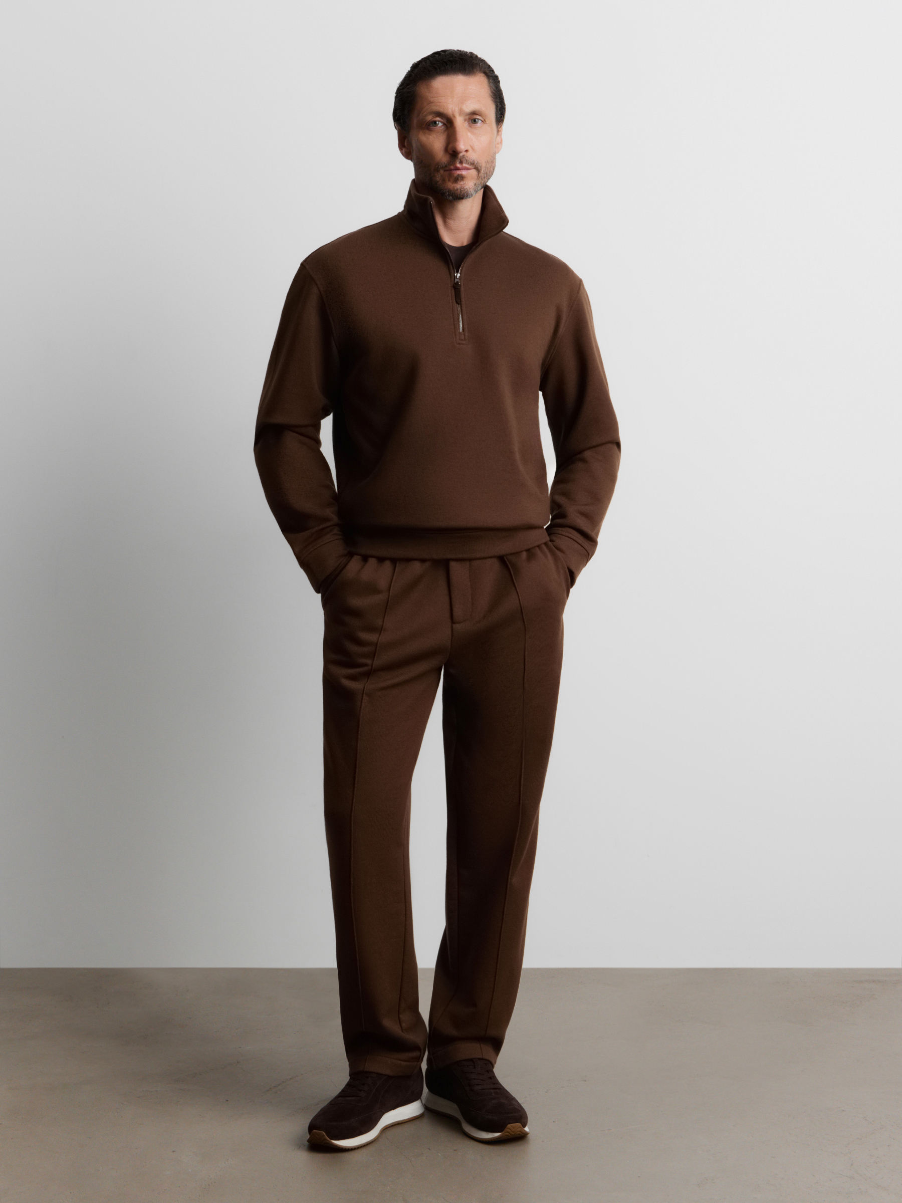 Брюки из хлопка и шерсти