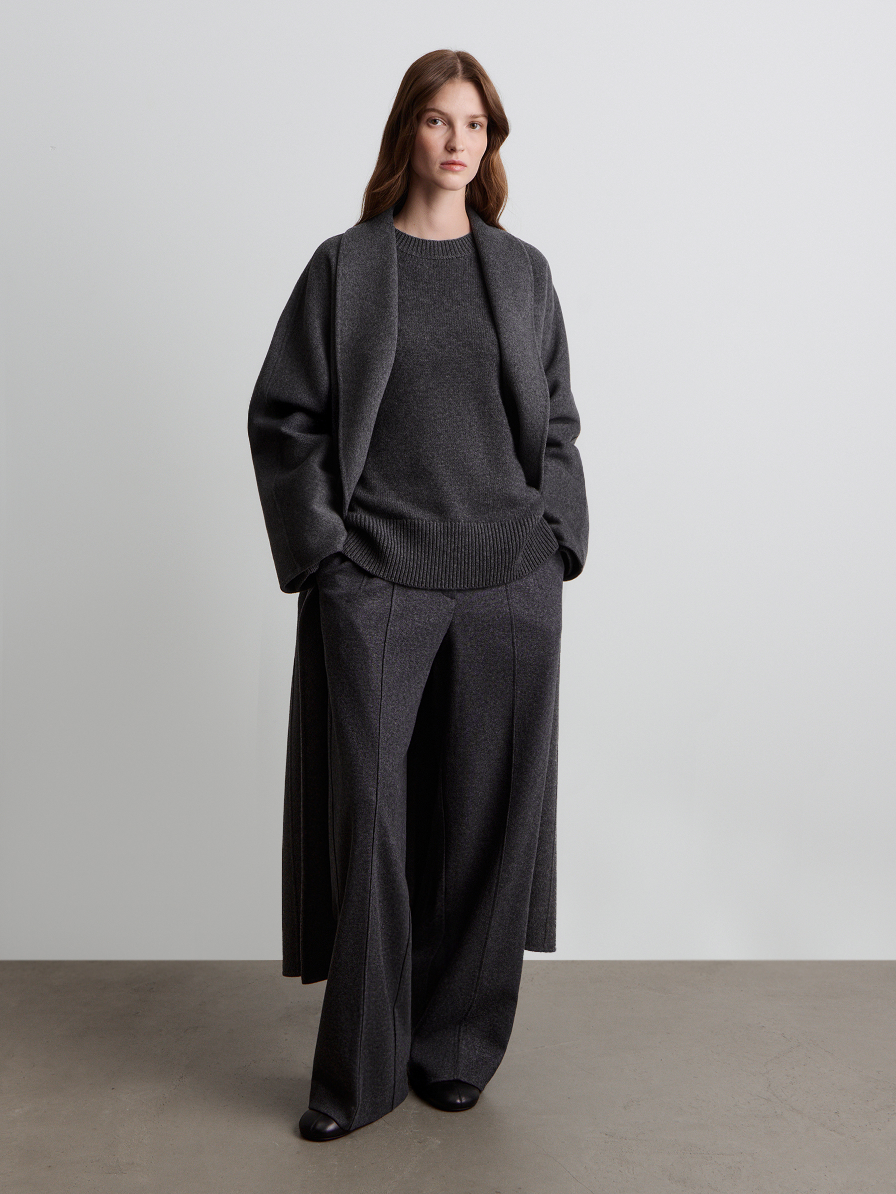 Брюки из шерсти и хлопка