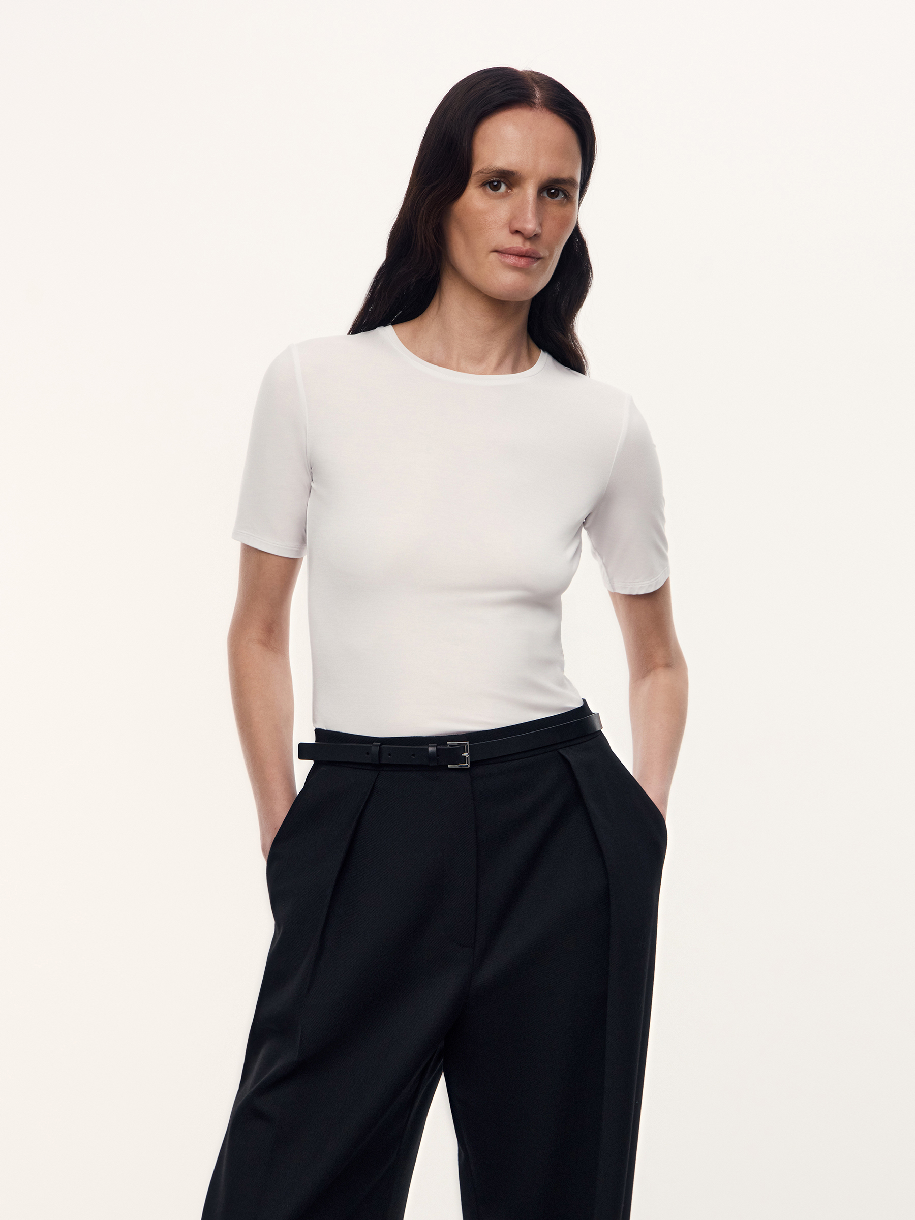 Футболка Fitted из модала и шелка