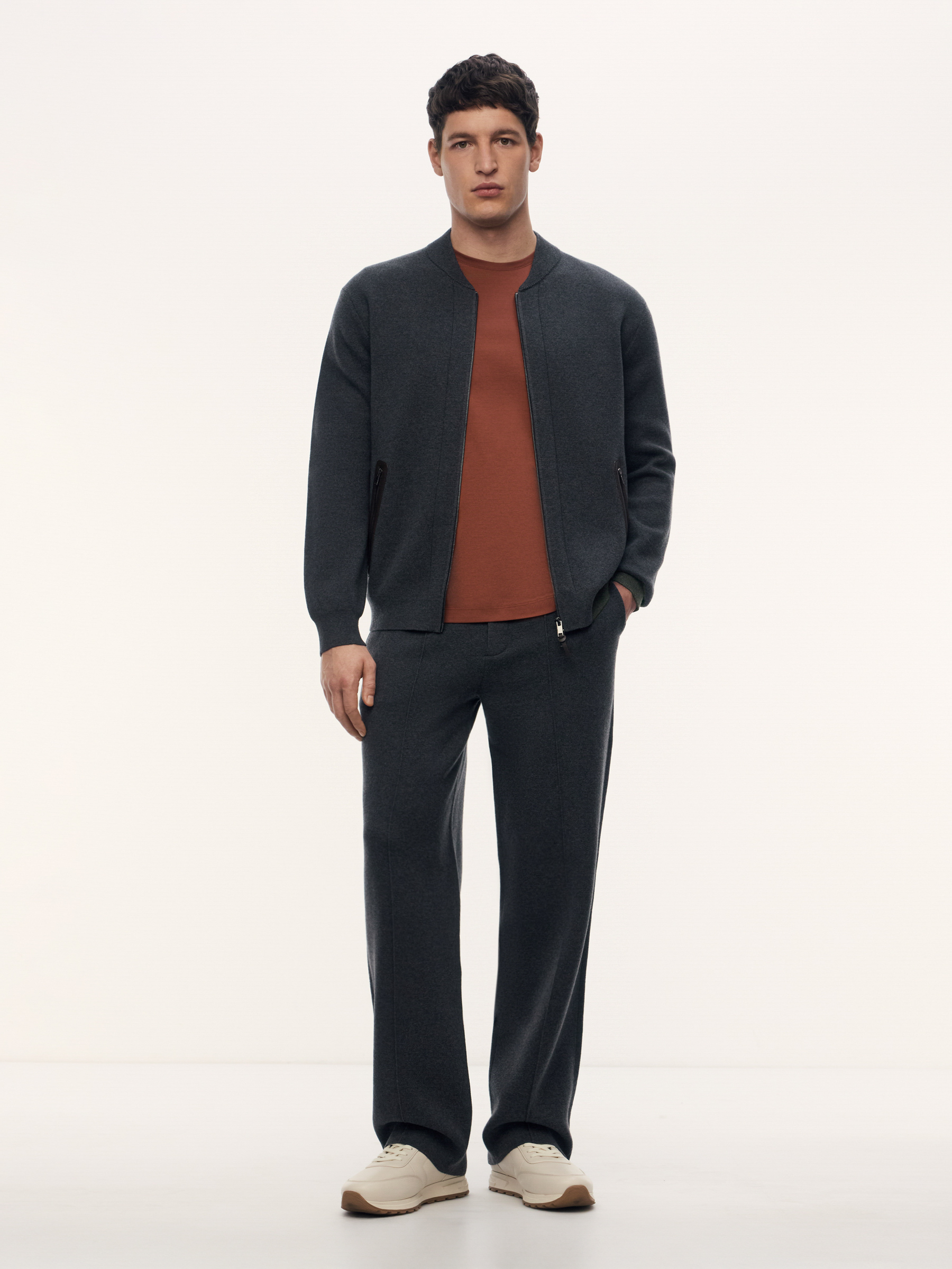 Брюки Casual Friday из шерсти и хлопка