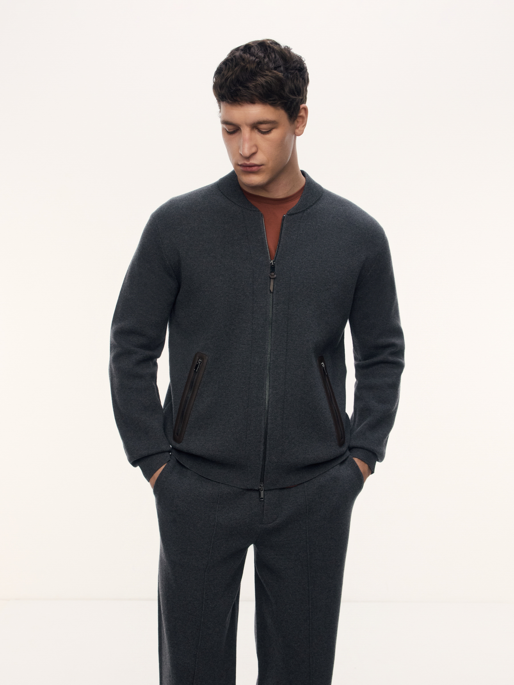 Кардиган Casual Friday из шерсти и хлопка