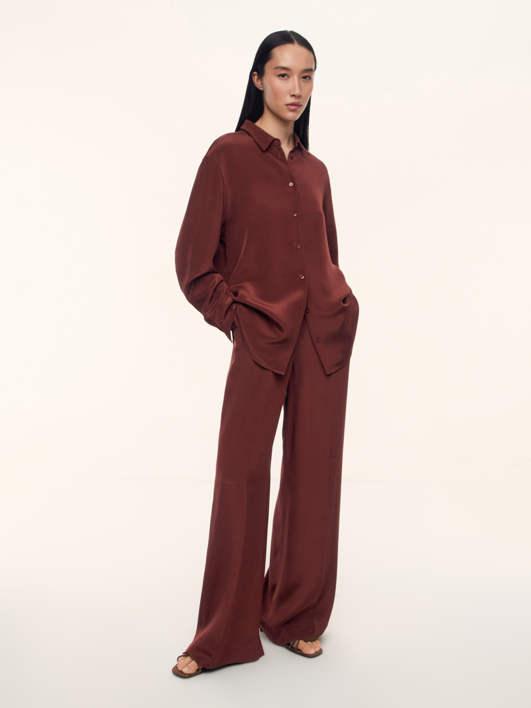 Брюки из шелка Mulberry