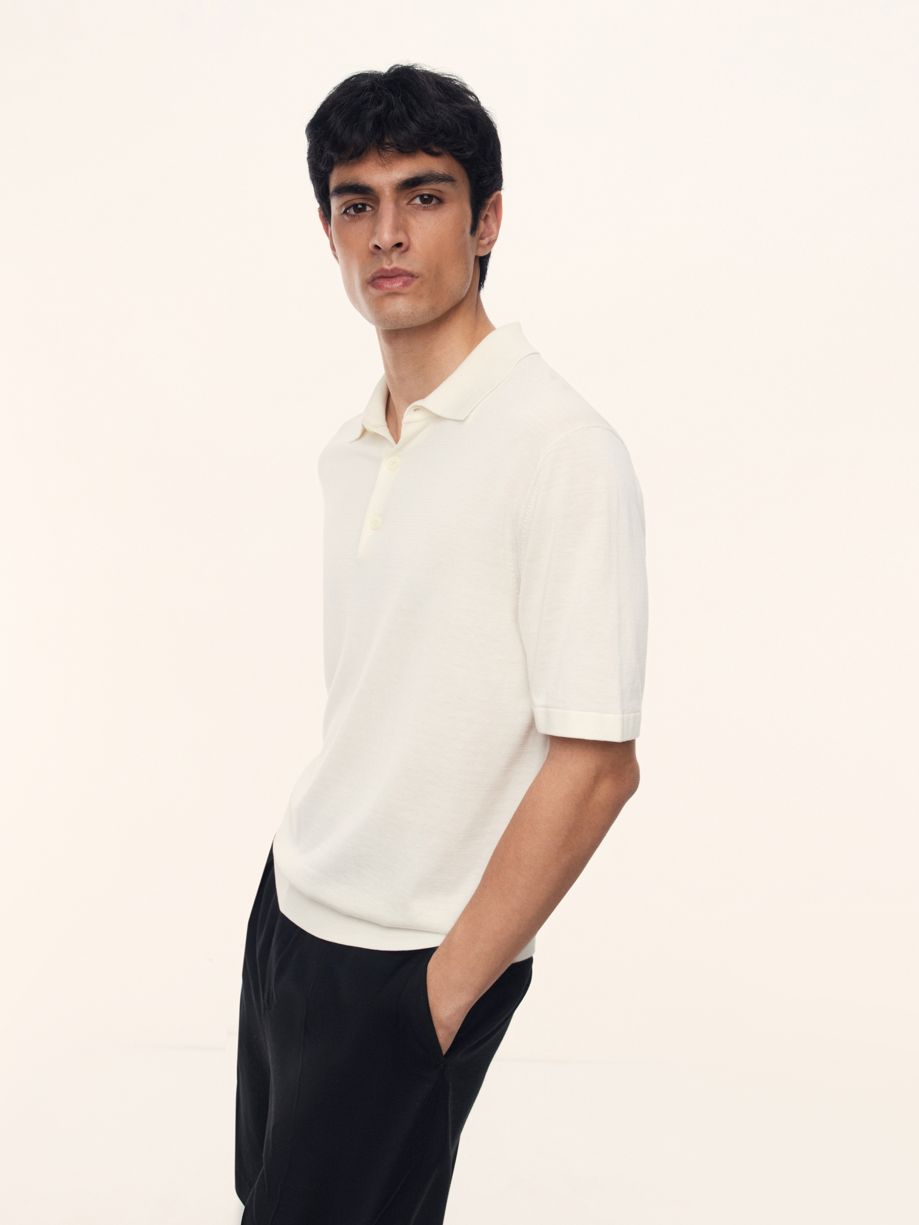 Поло Lumen из шелка и хлопка