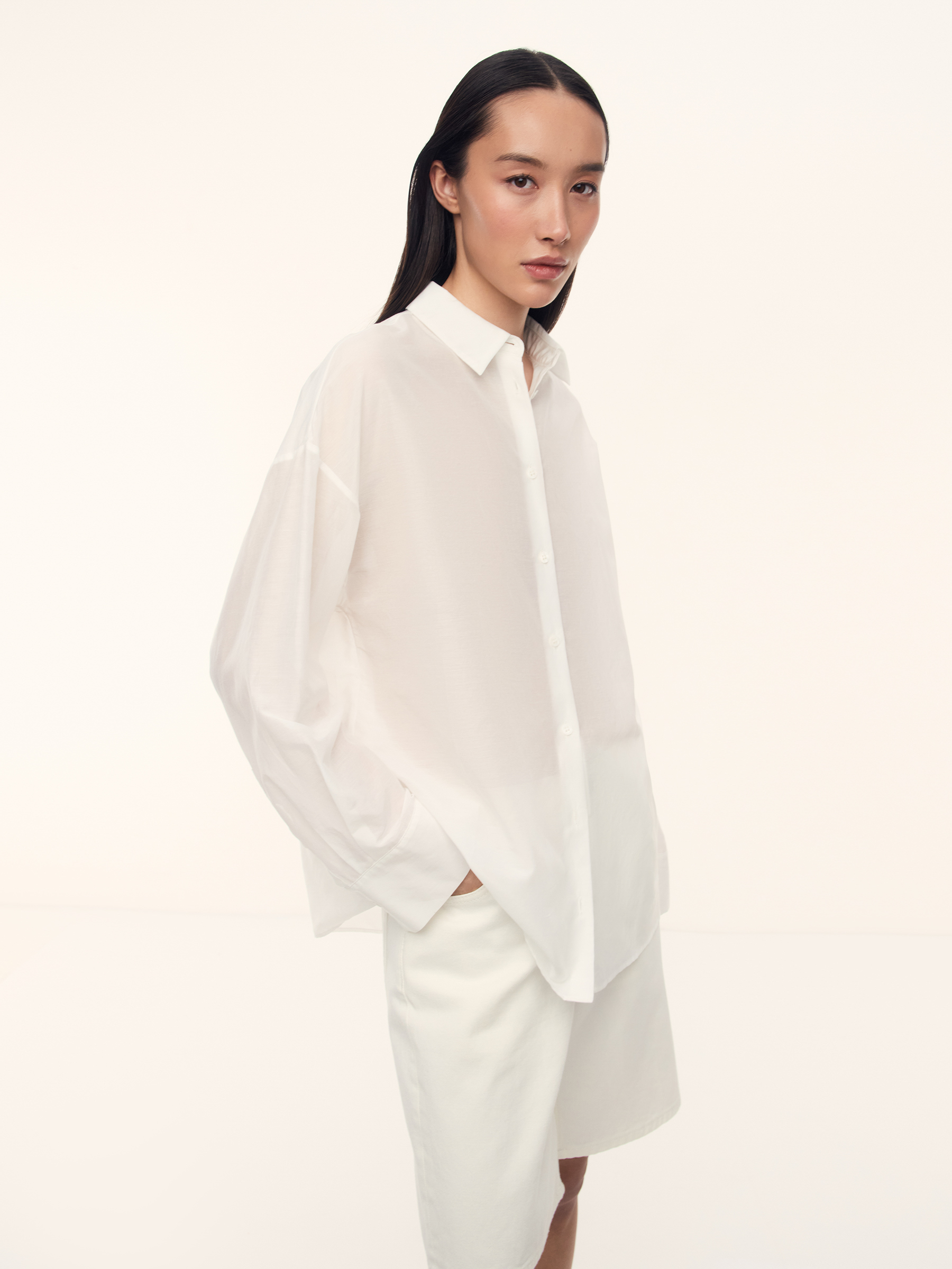 Рубашка Bureau из хлопка и шелка