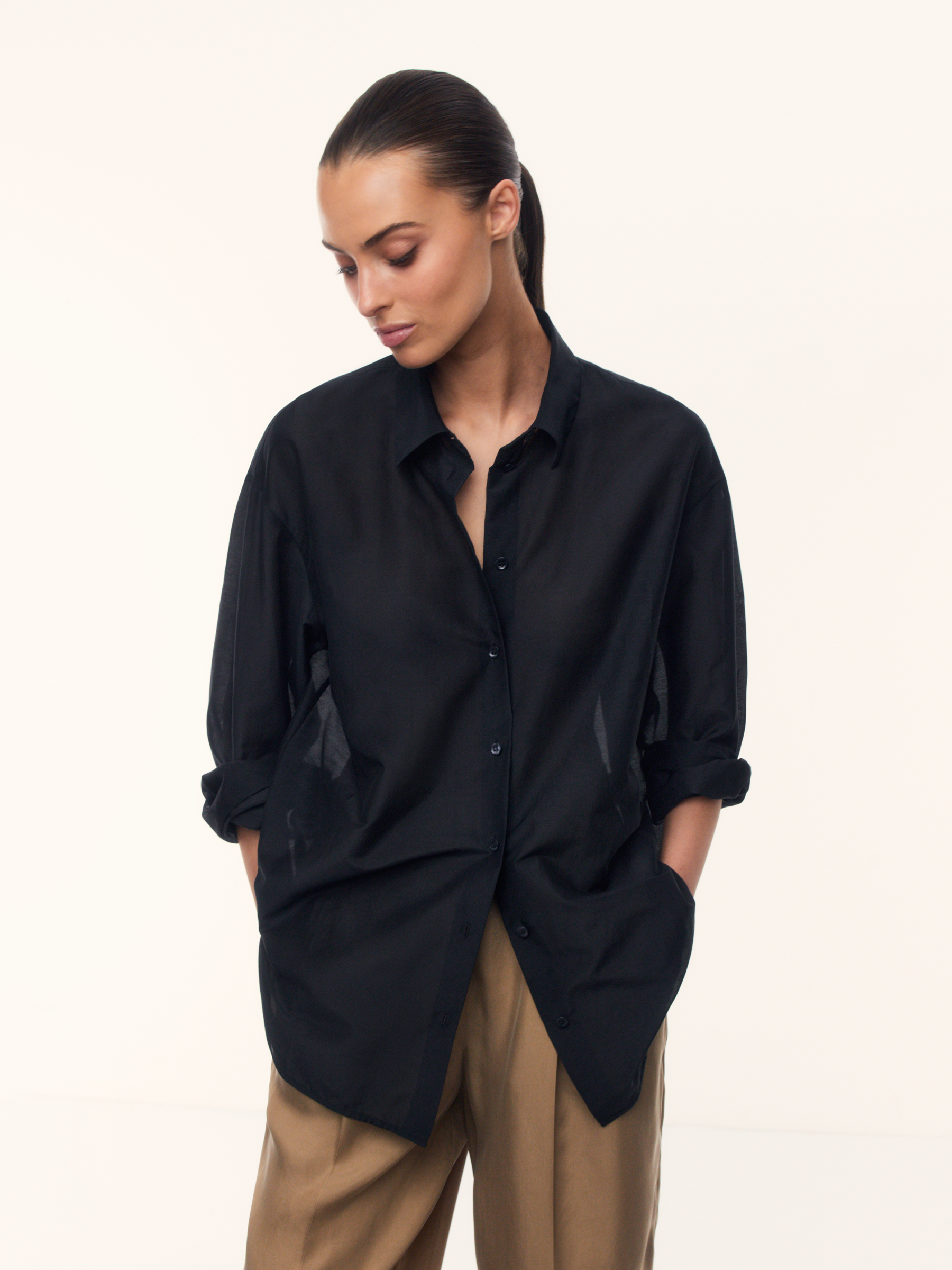 Рубашка Kos из хлопка и шелка