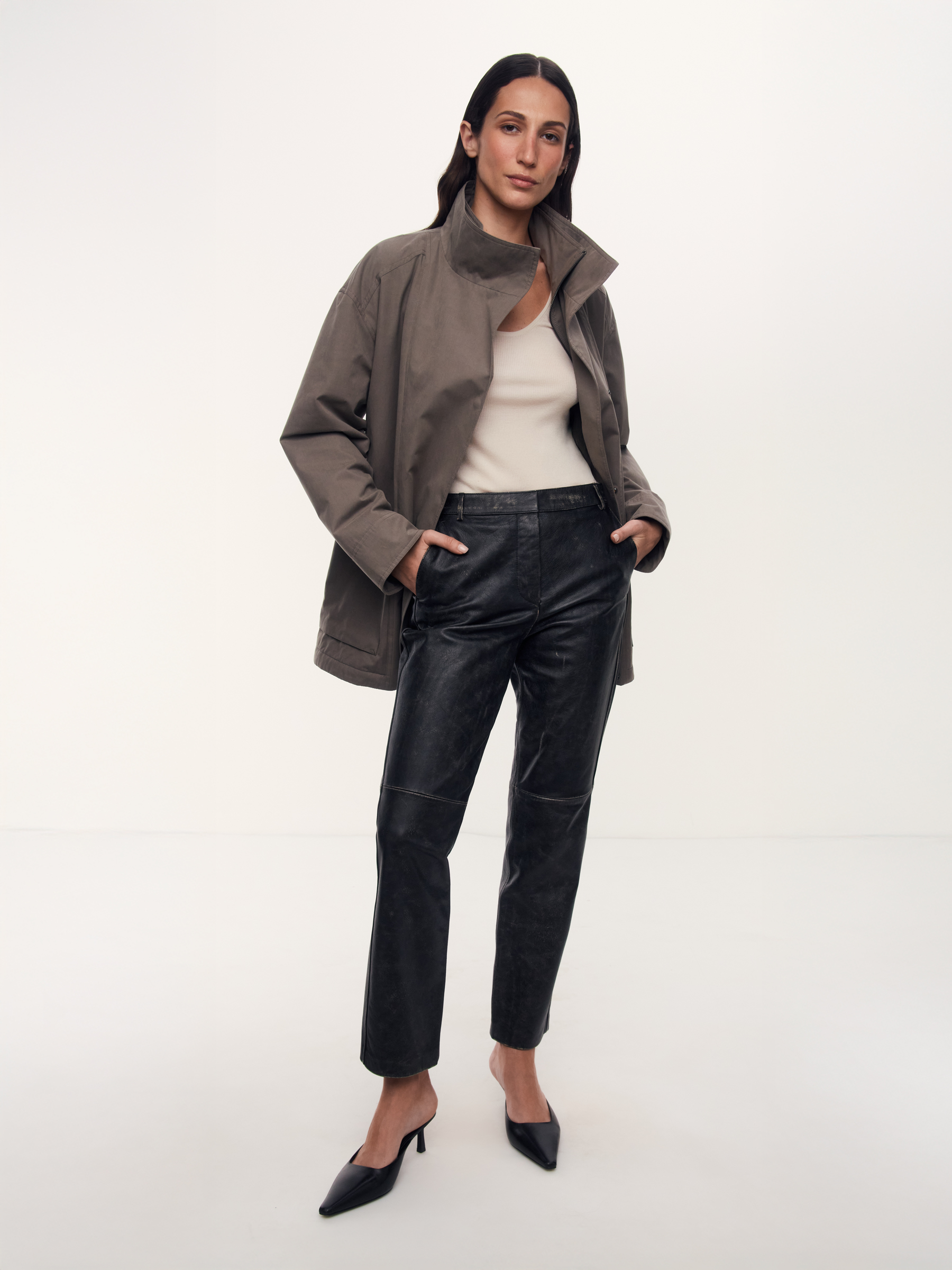 Брюки Grunge из кожи