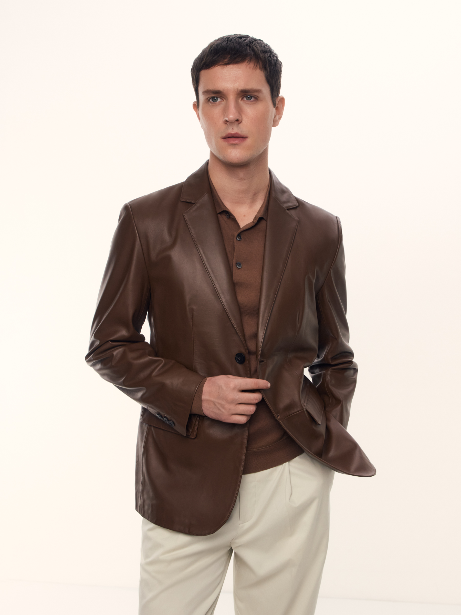Пиджак Sleek из кожи