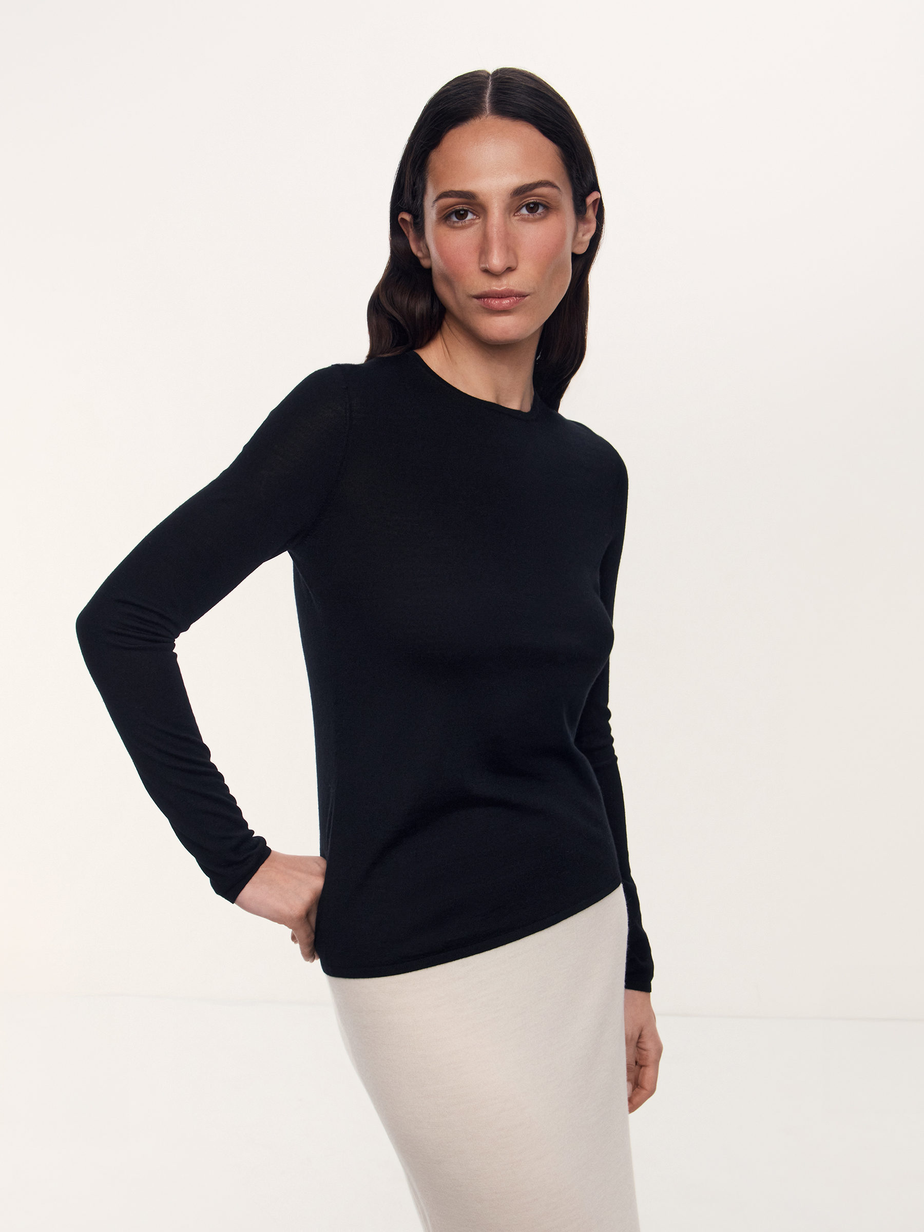 Джемпер из шерсти, шелка и кашемира