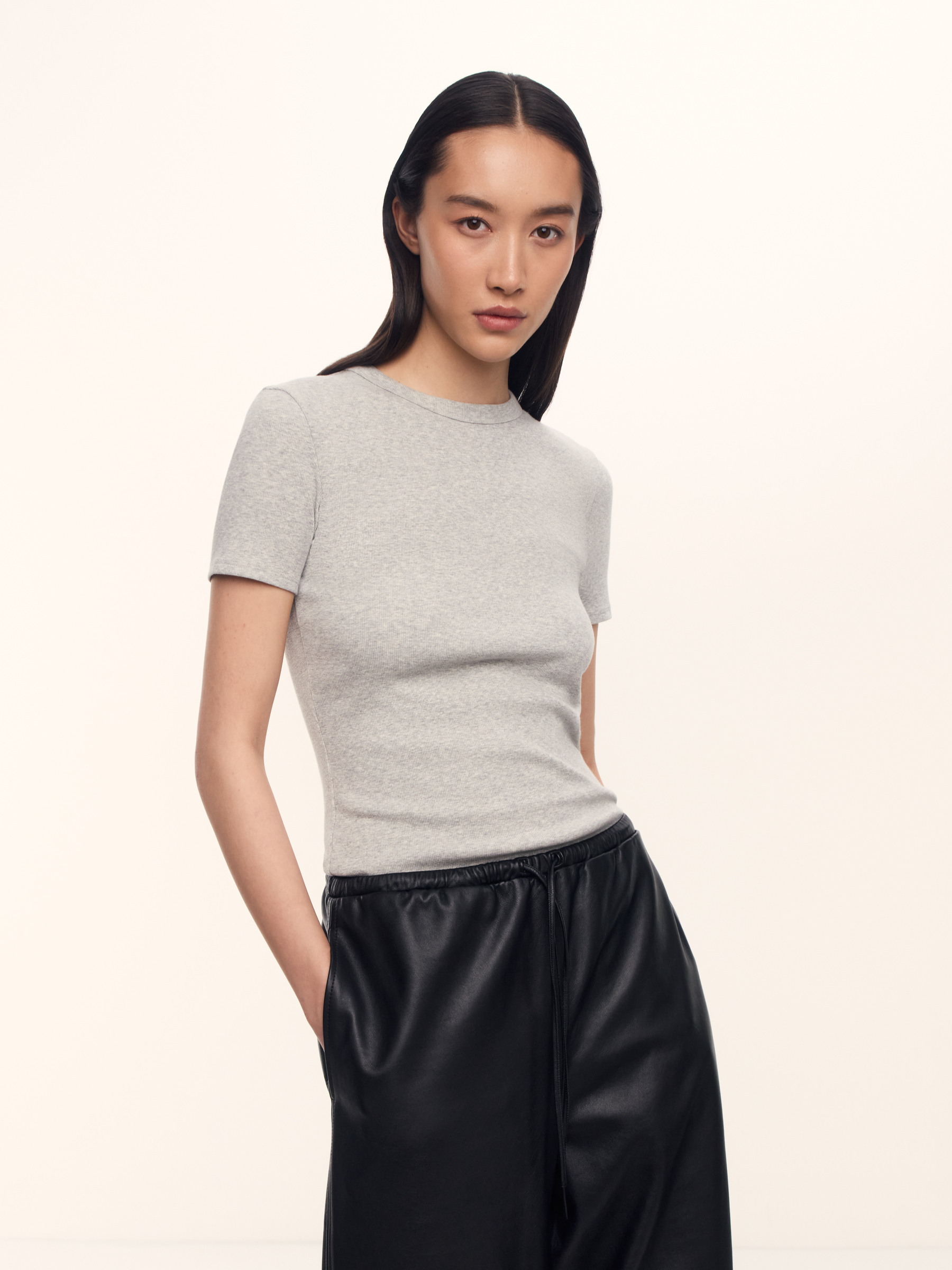 Футболка Fitted из хлопка и шелка