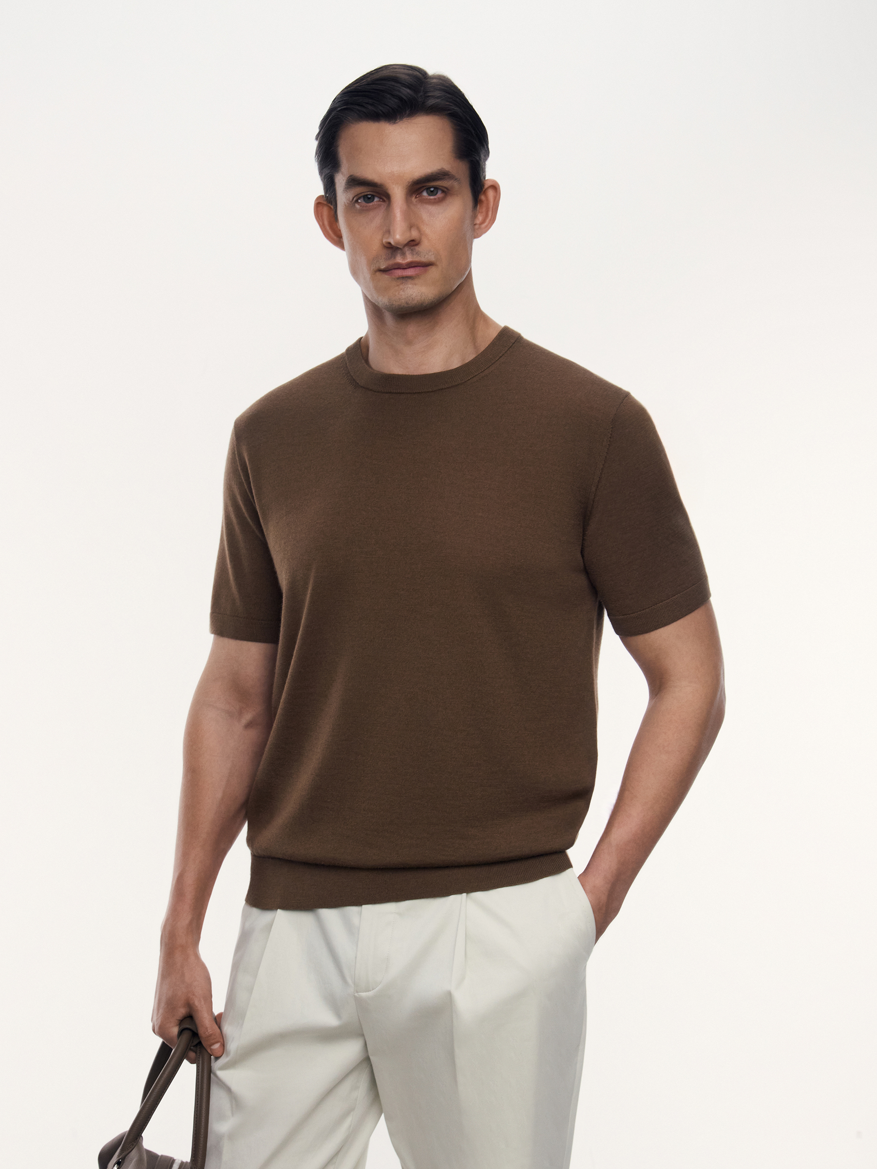 Джемпер Arno из шерсти и шелка