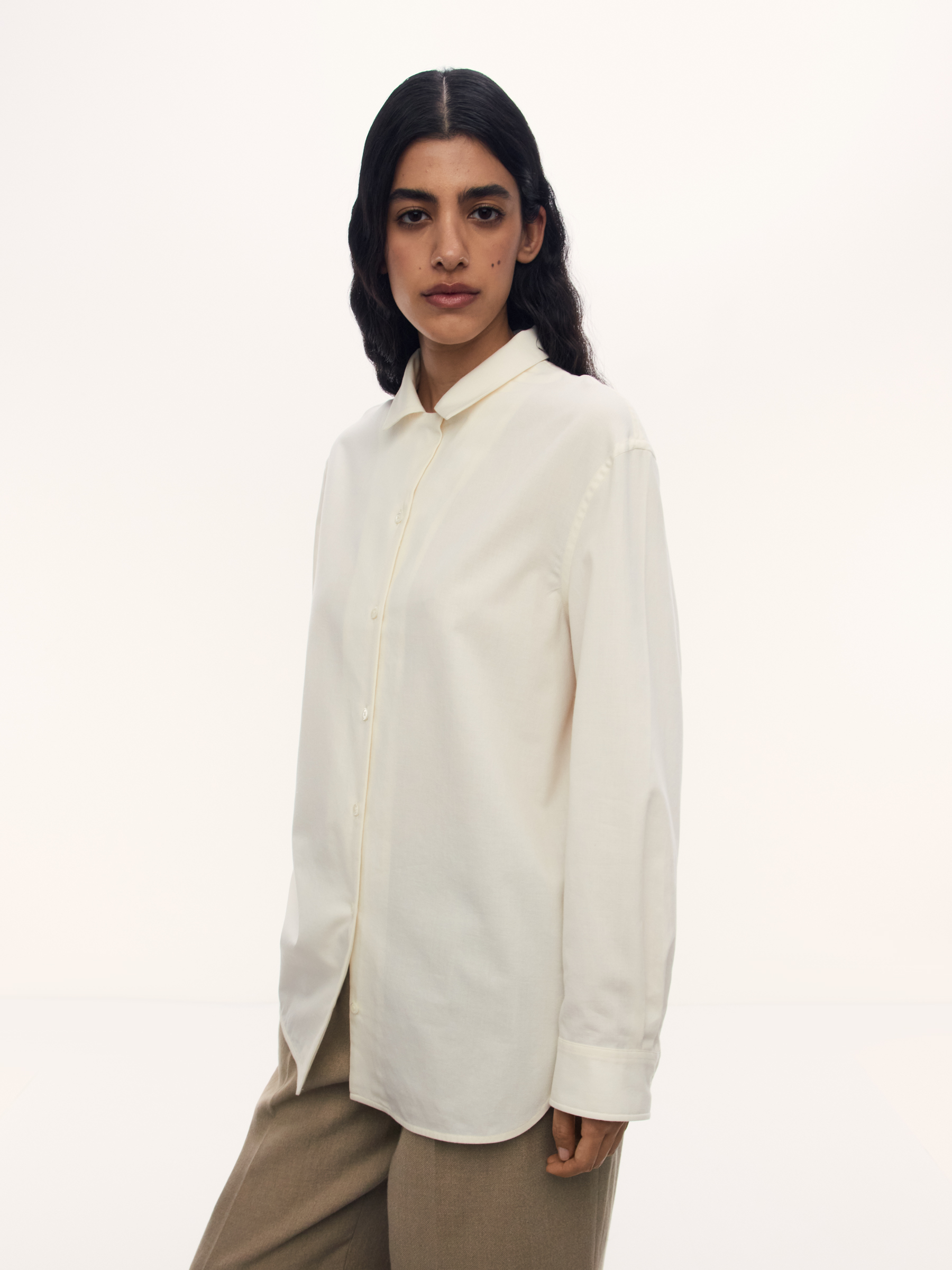 Рубашка Ines из хлопка и шерсти мериноса