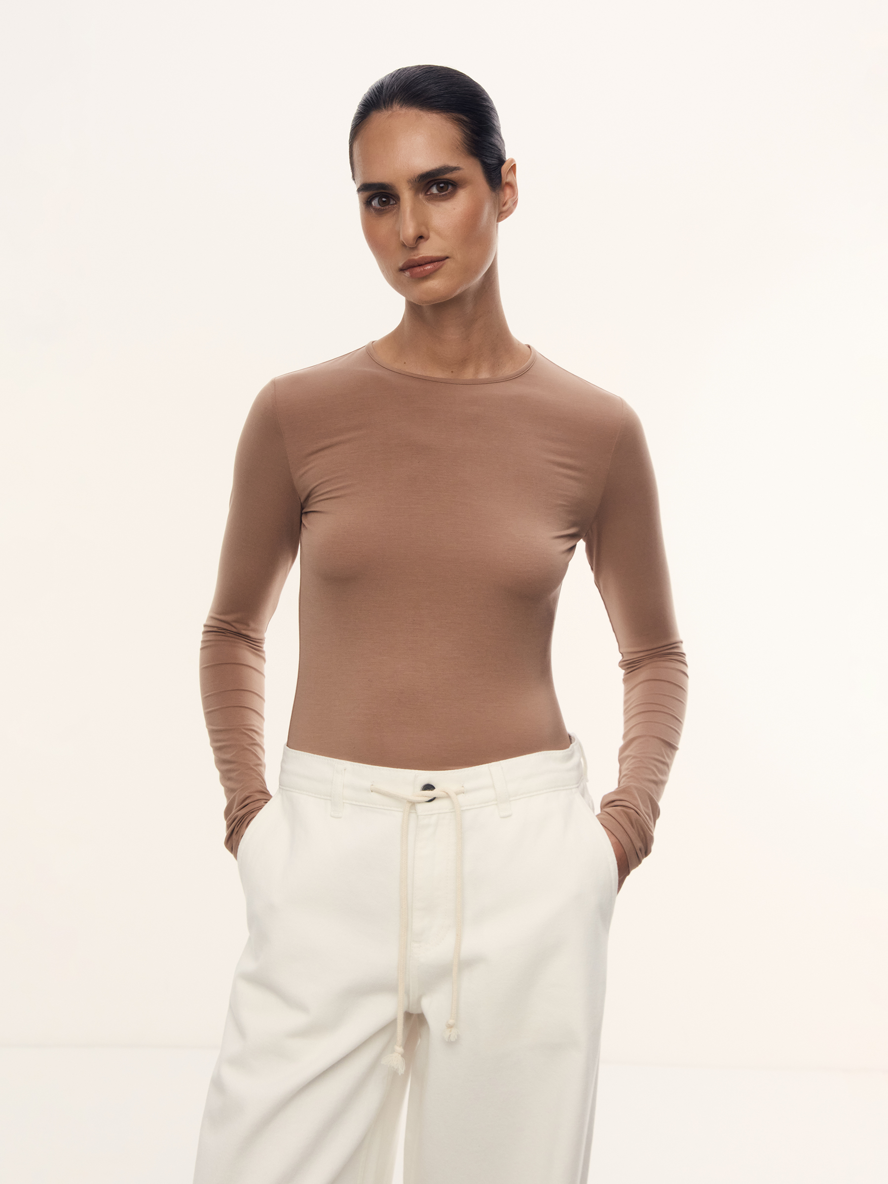 Лонгслив Kim из модала и шелка