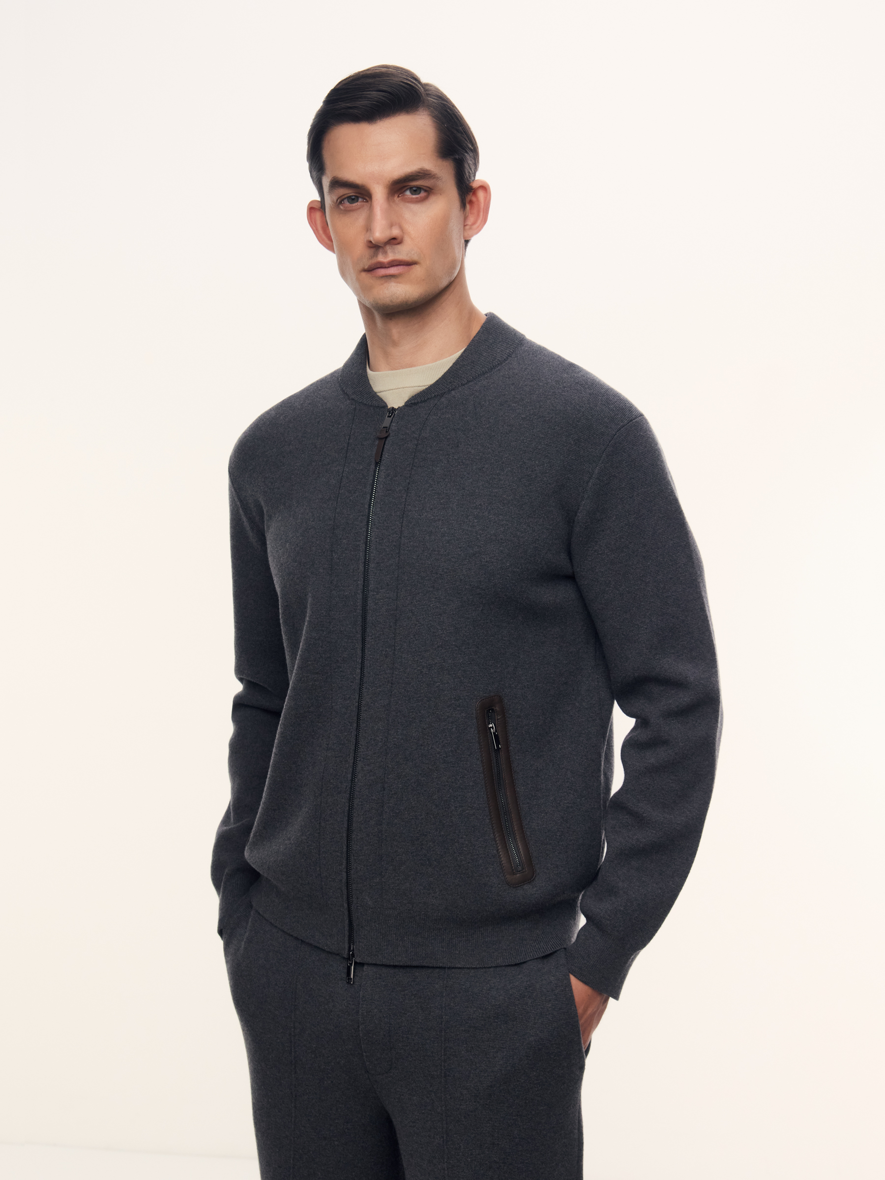 Кардиган Casual Friday из шерсти и хлопка