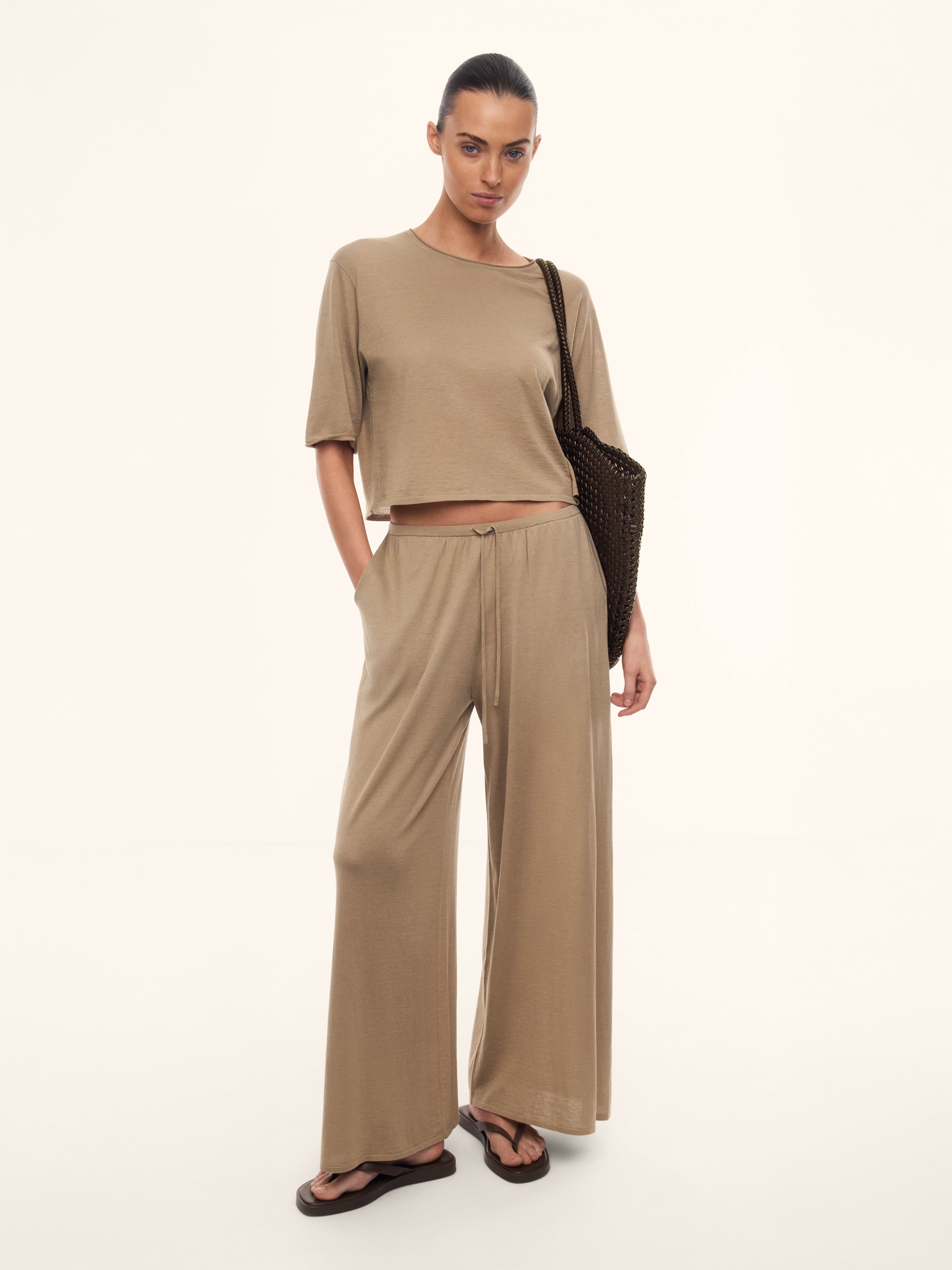 Брюки Mei из шелка и хлопка
