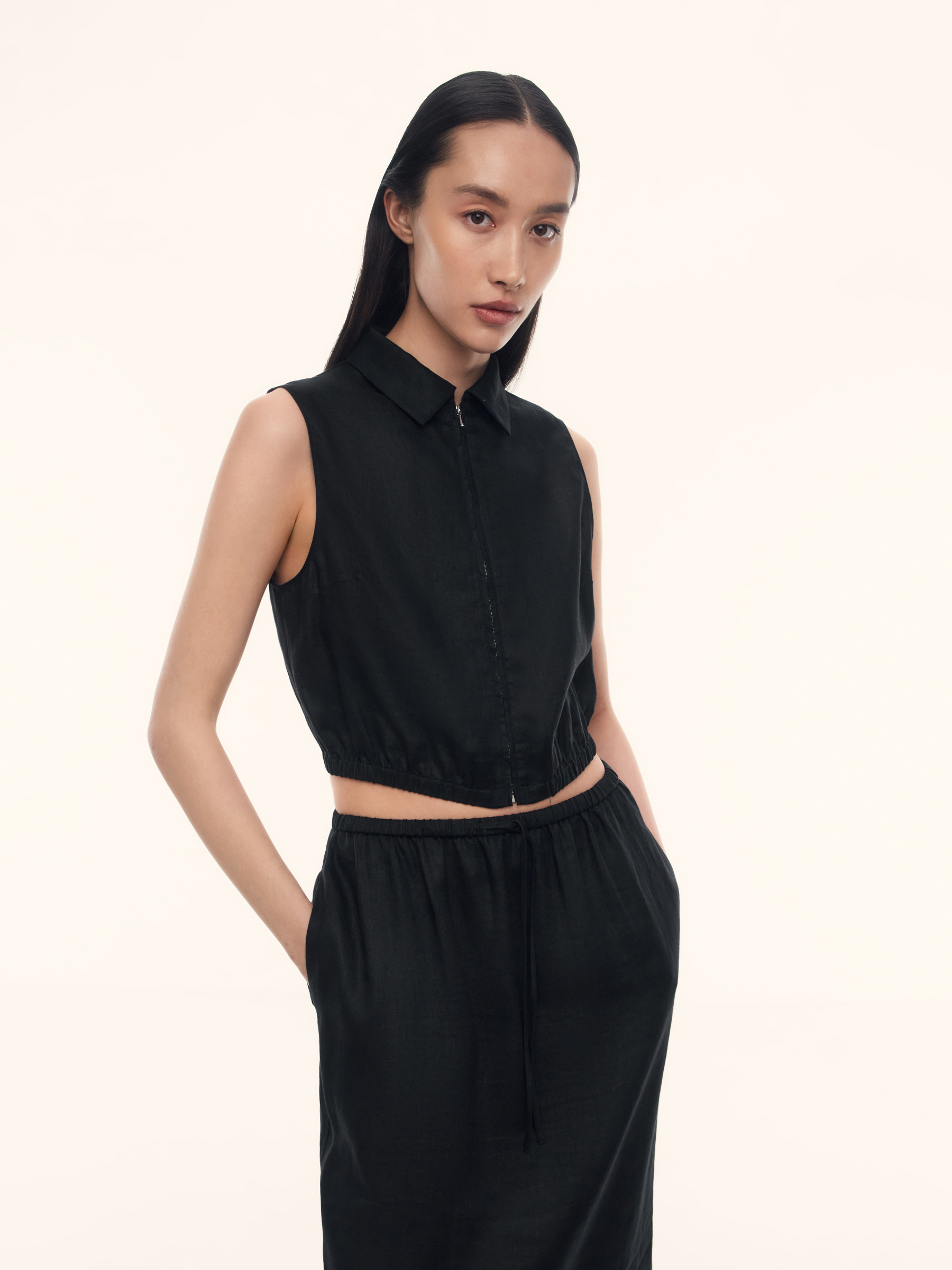 Топ Bessette из тонкого льна