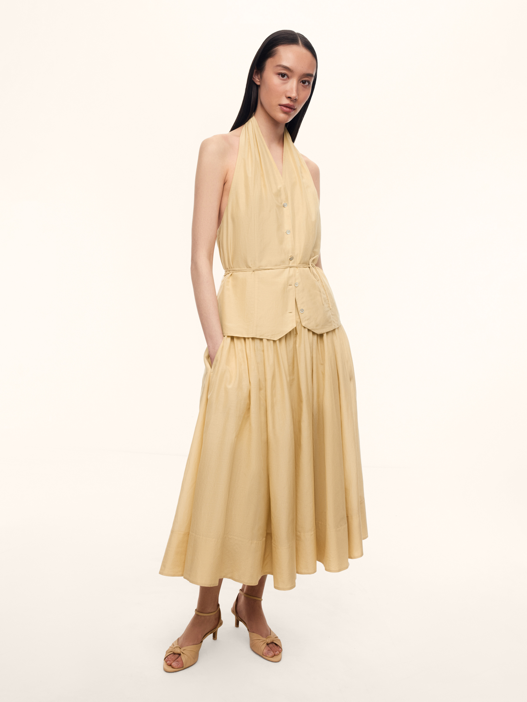 Юбка Trevi из хлопка и шелка