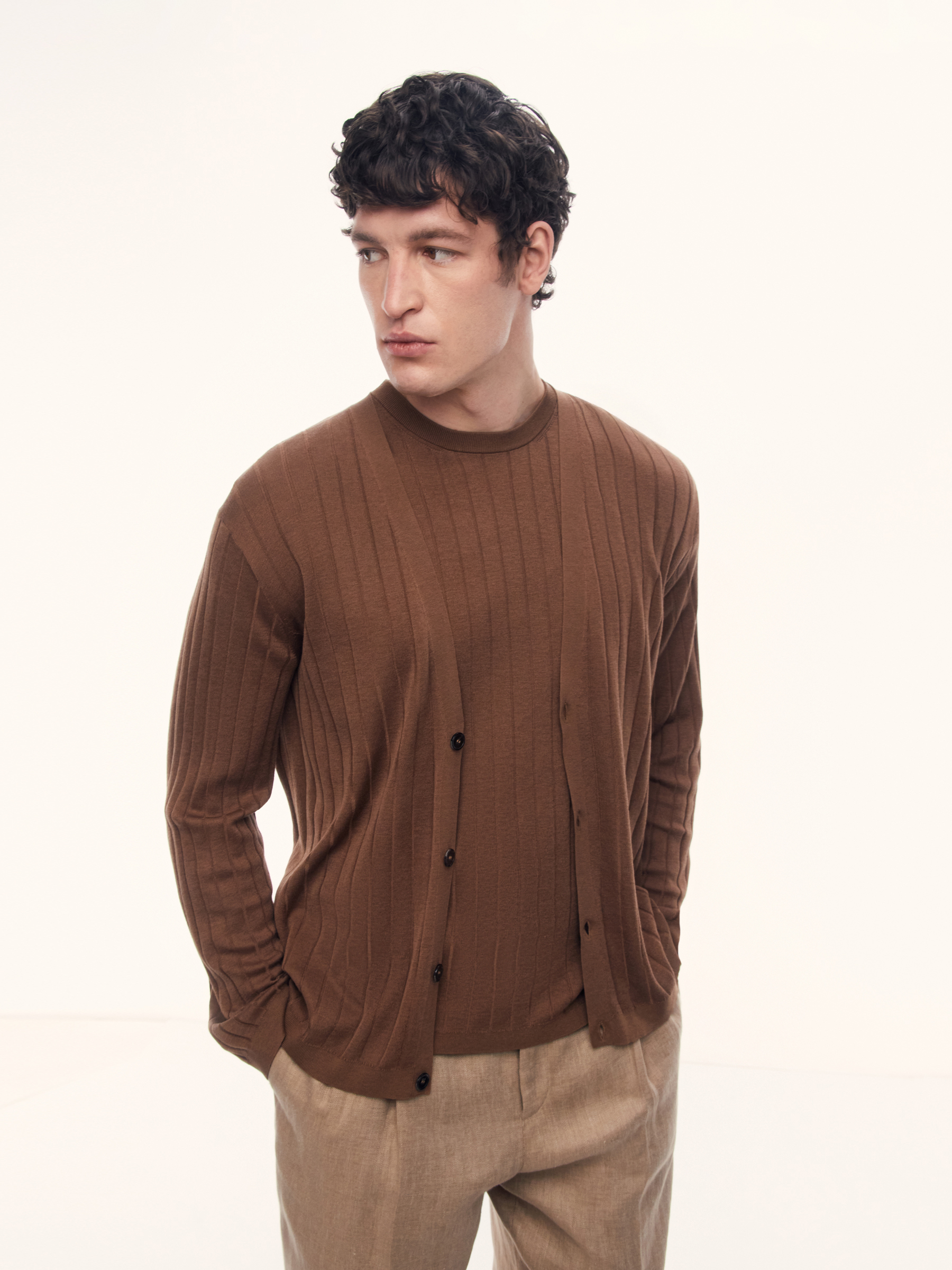 Кардиган Flute из шелка и хлопка