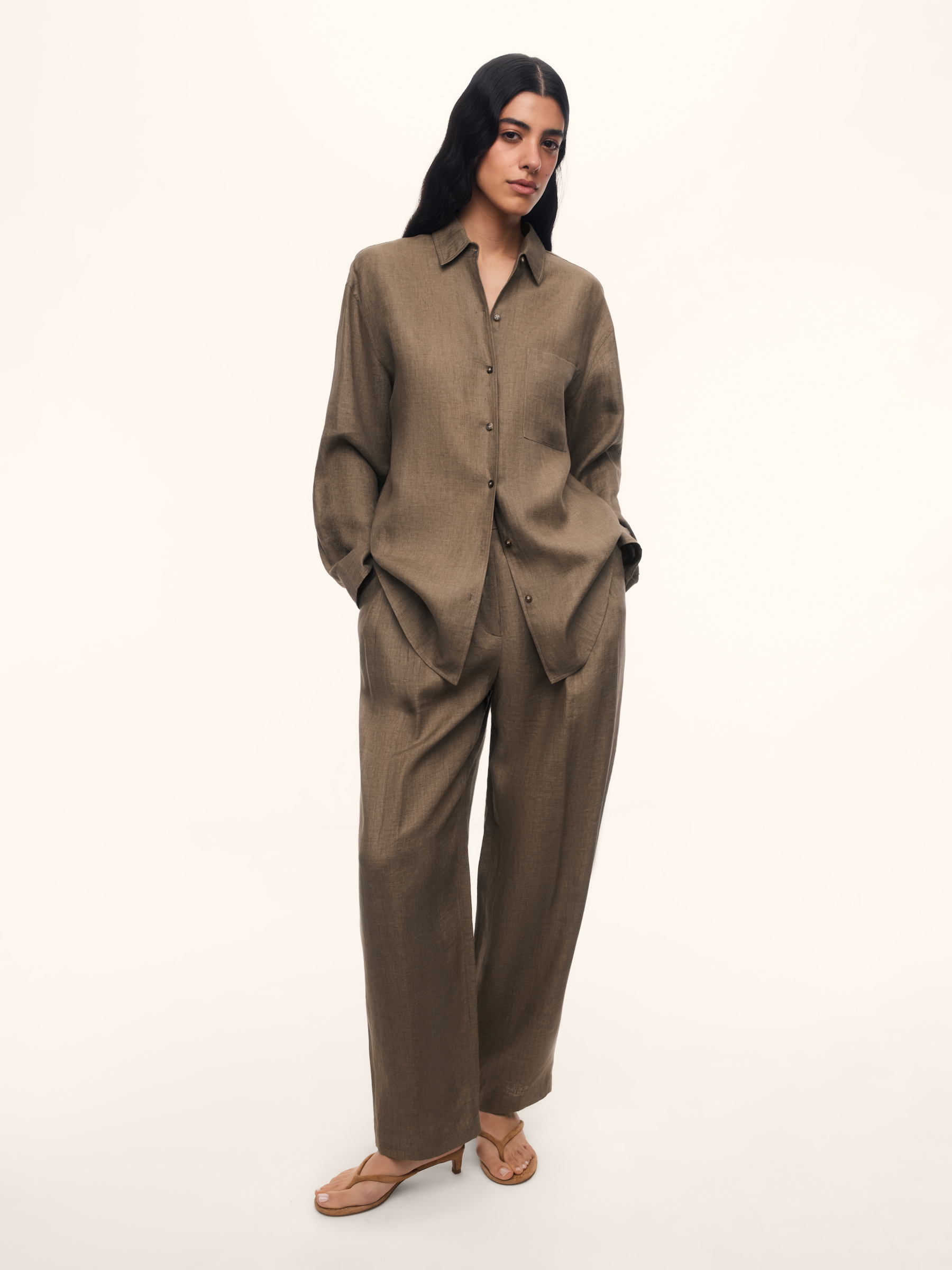 Брюки Affogato из тонкого льна