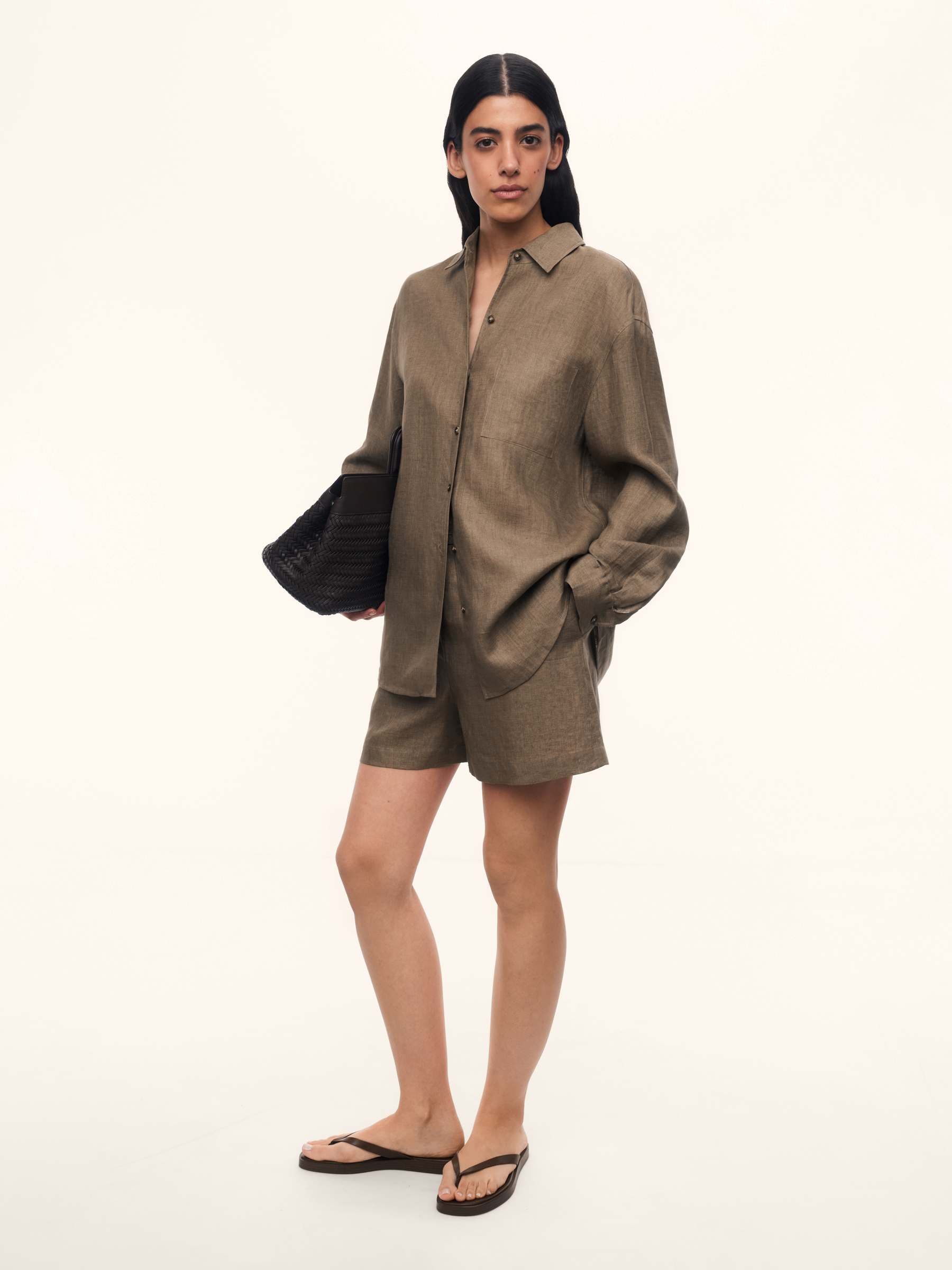 Шорты Affogato из тонкого льна