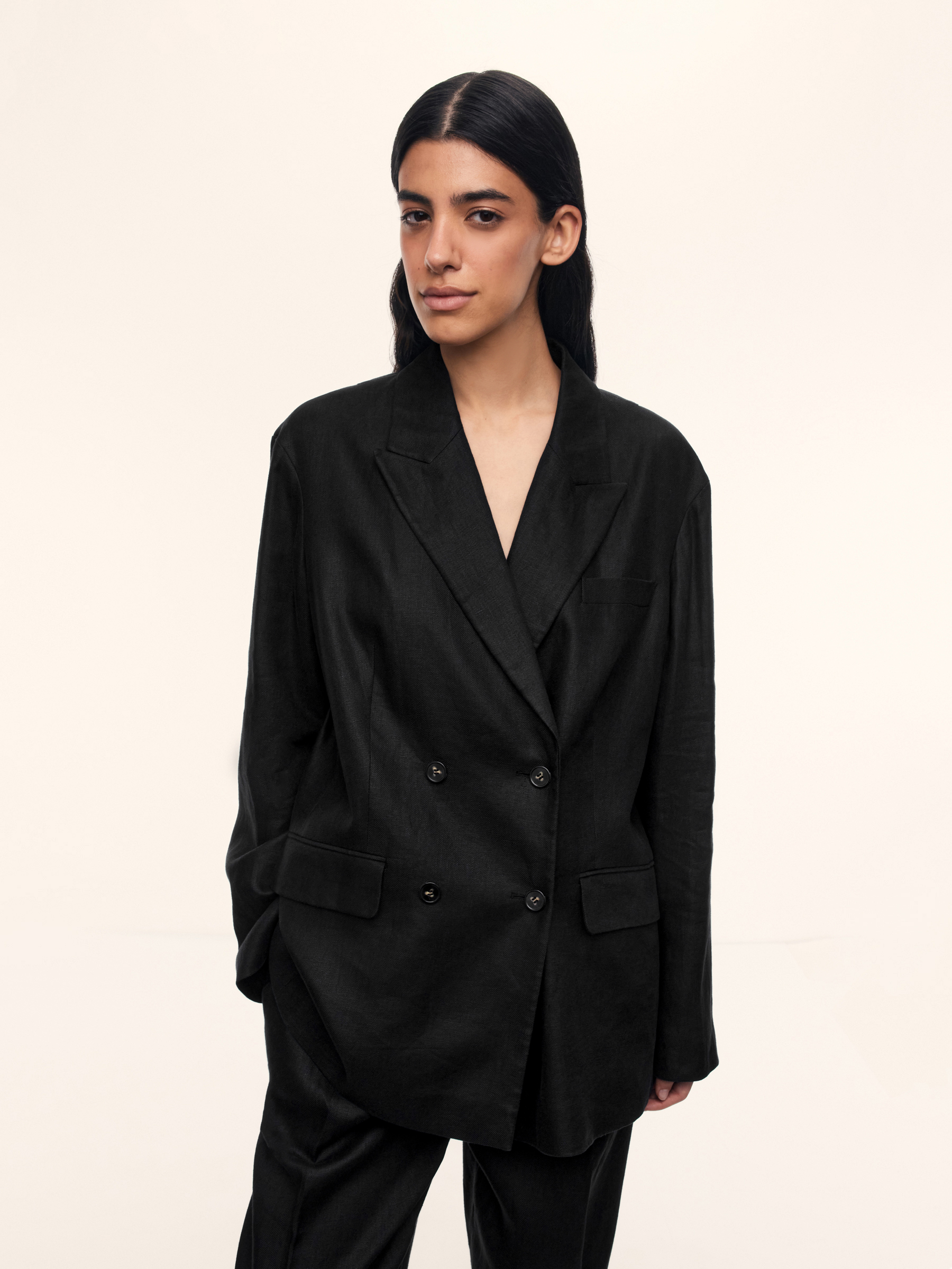 Жакет из плотного льна