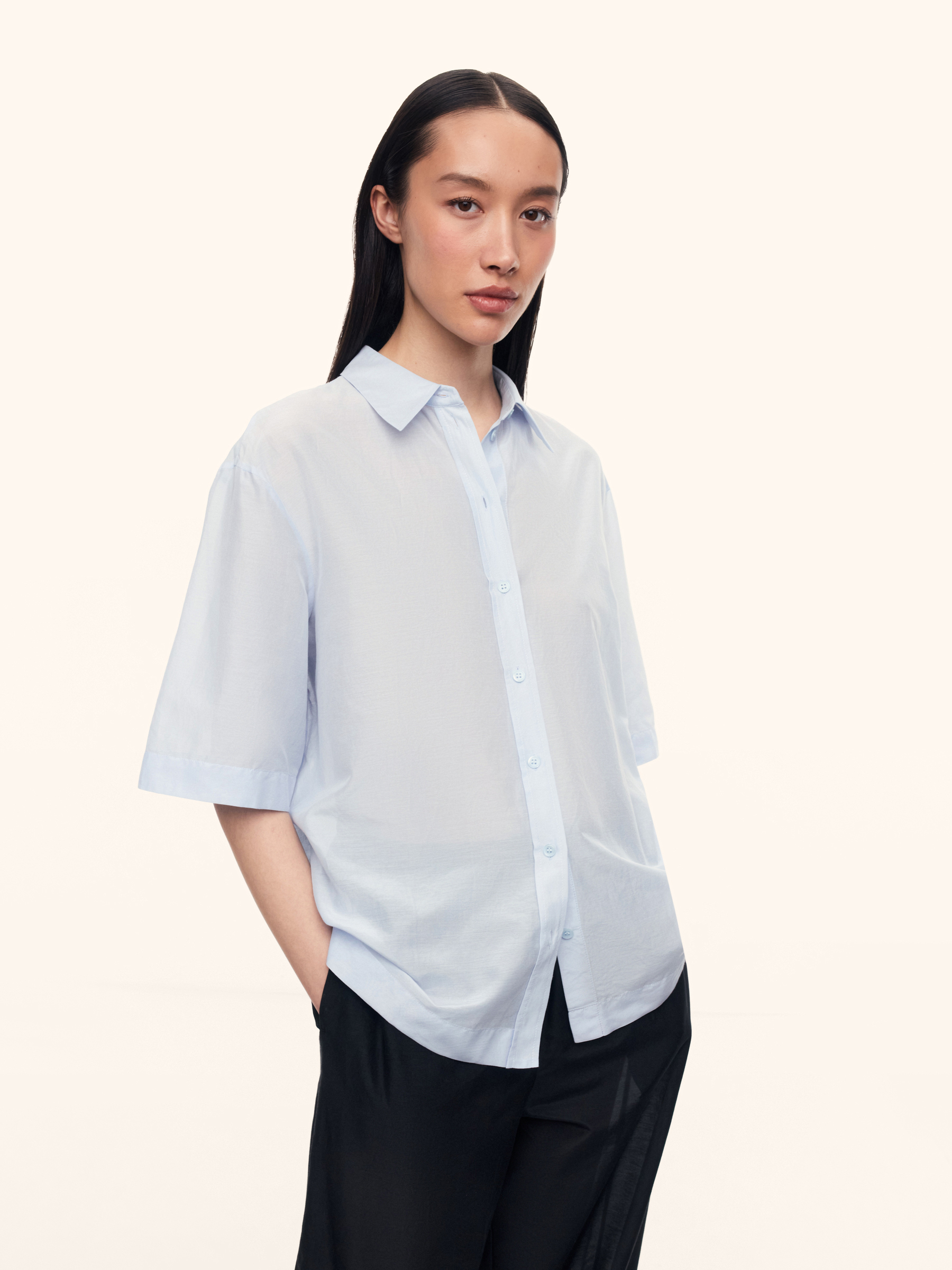 Рубашка из хлопка и шелка