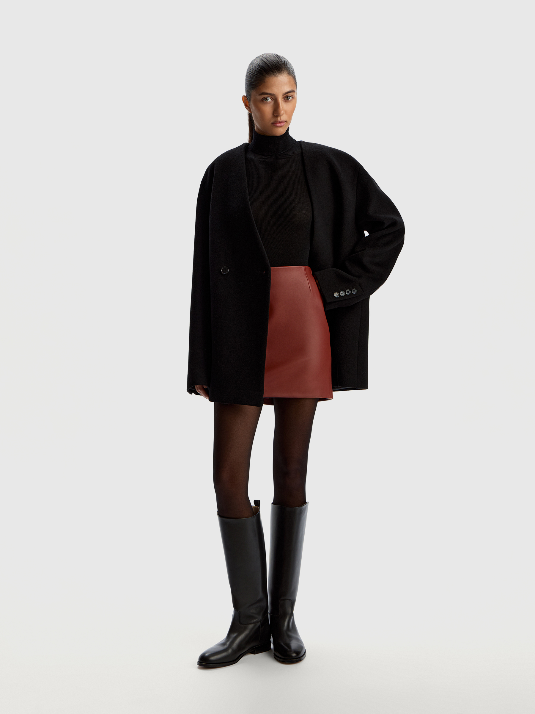 Юбка Sleek из кожи