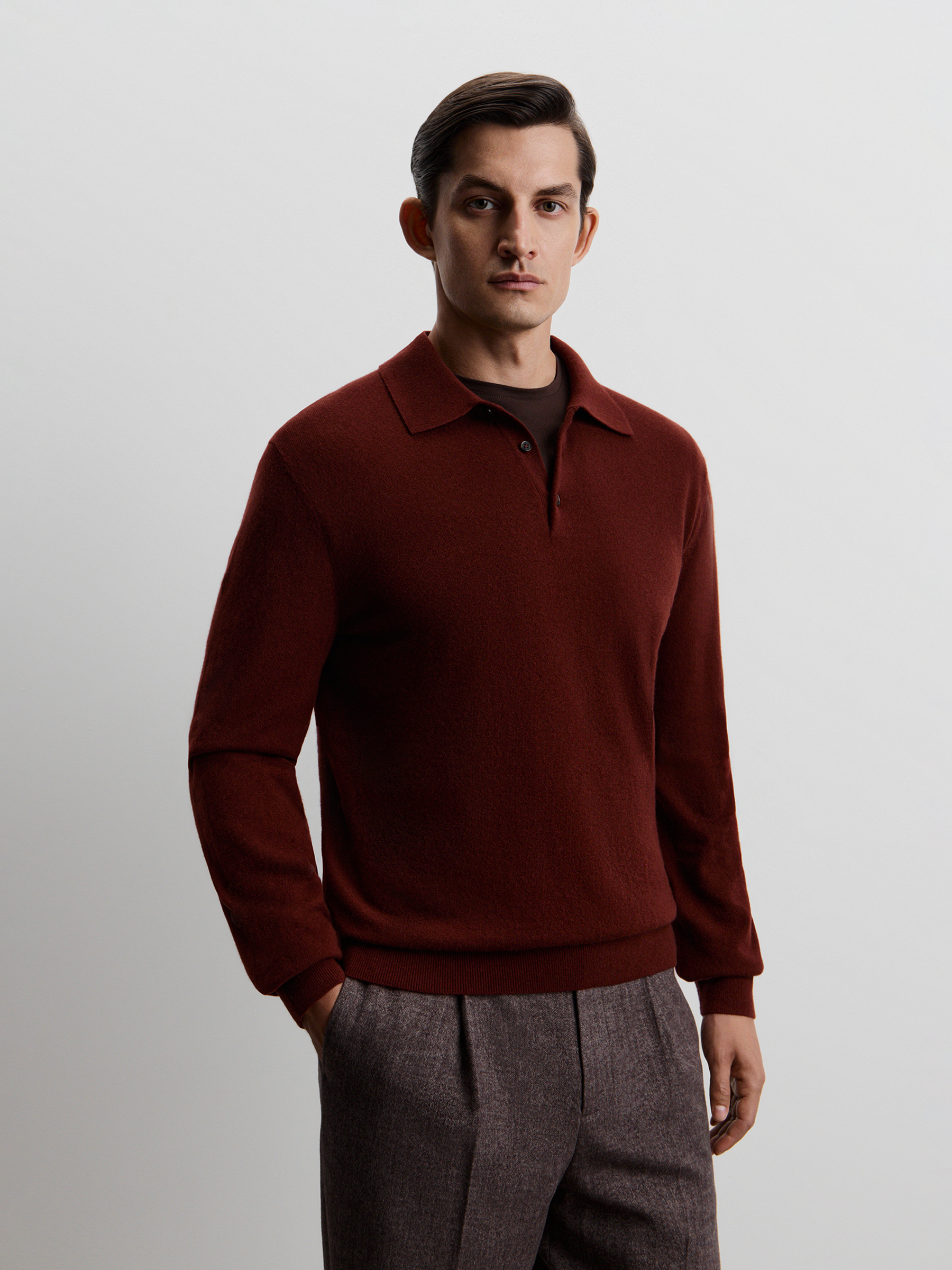 Джемпер-поло из кашемира