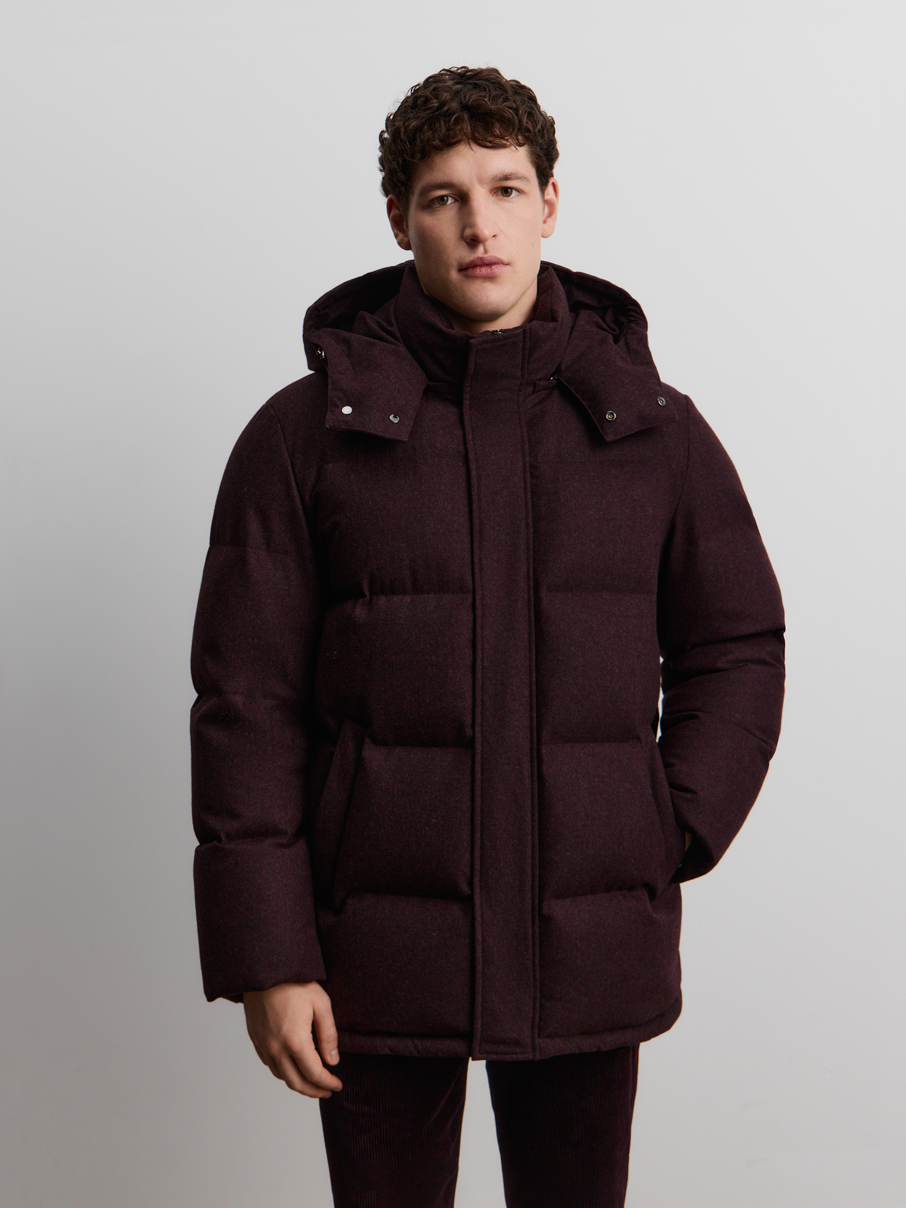 Пуховик Siberia из шерсти и кашемира