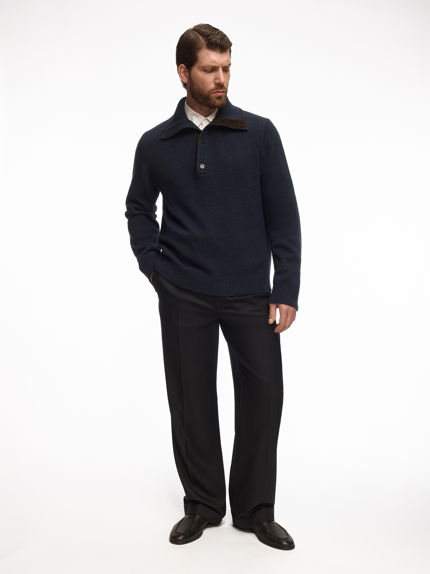 Брюки Asset из шерсти, кашемира и шелка