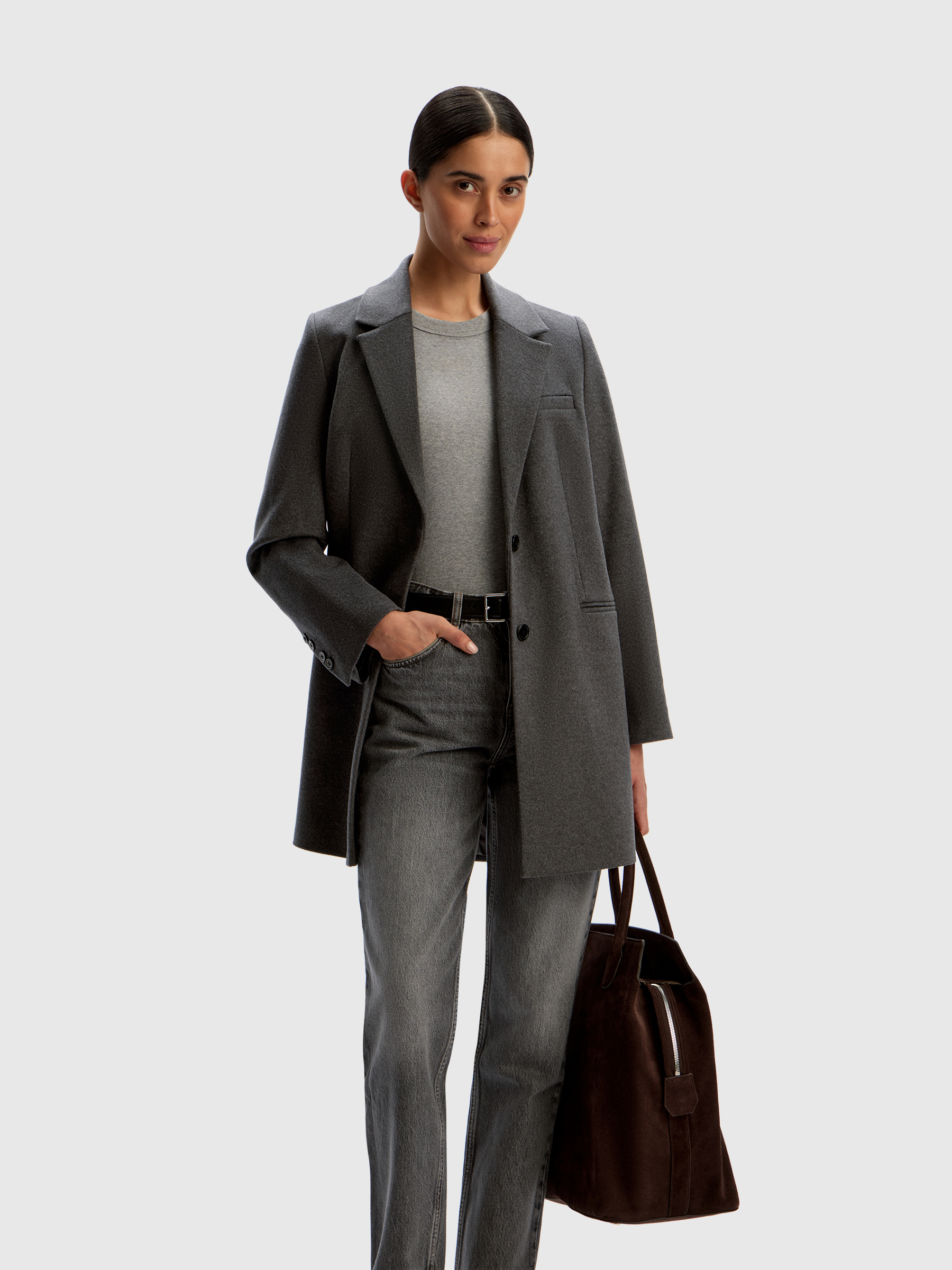 Пальто из итальянской шерсти и кашемира