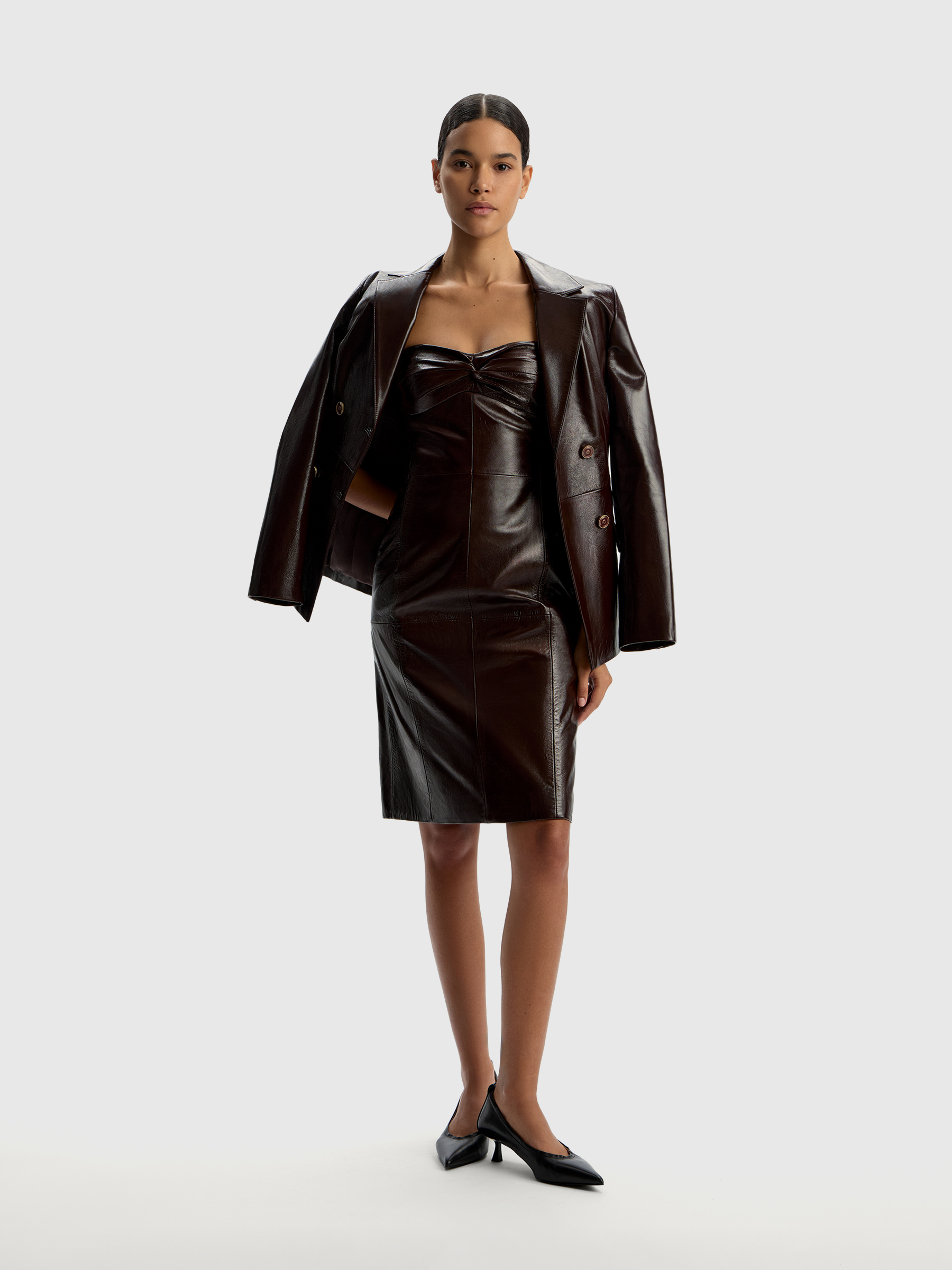 Платье Gloss из кожи