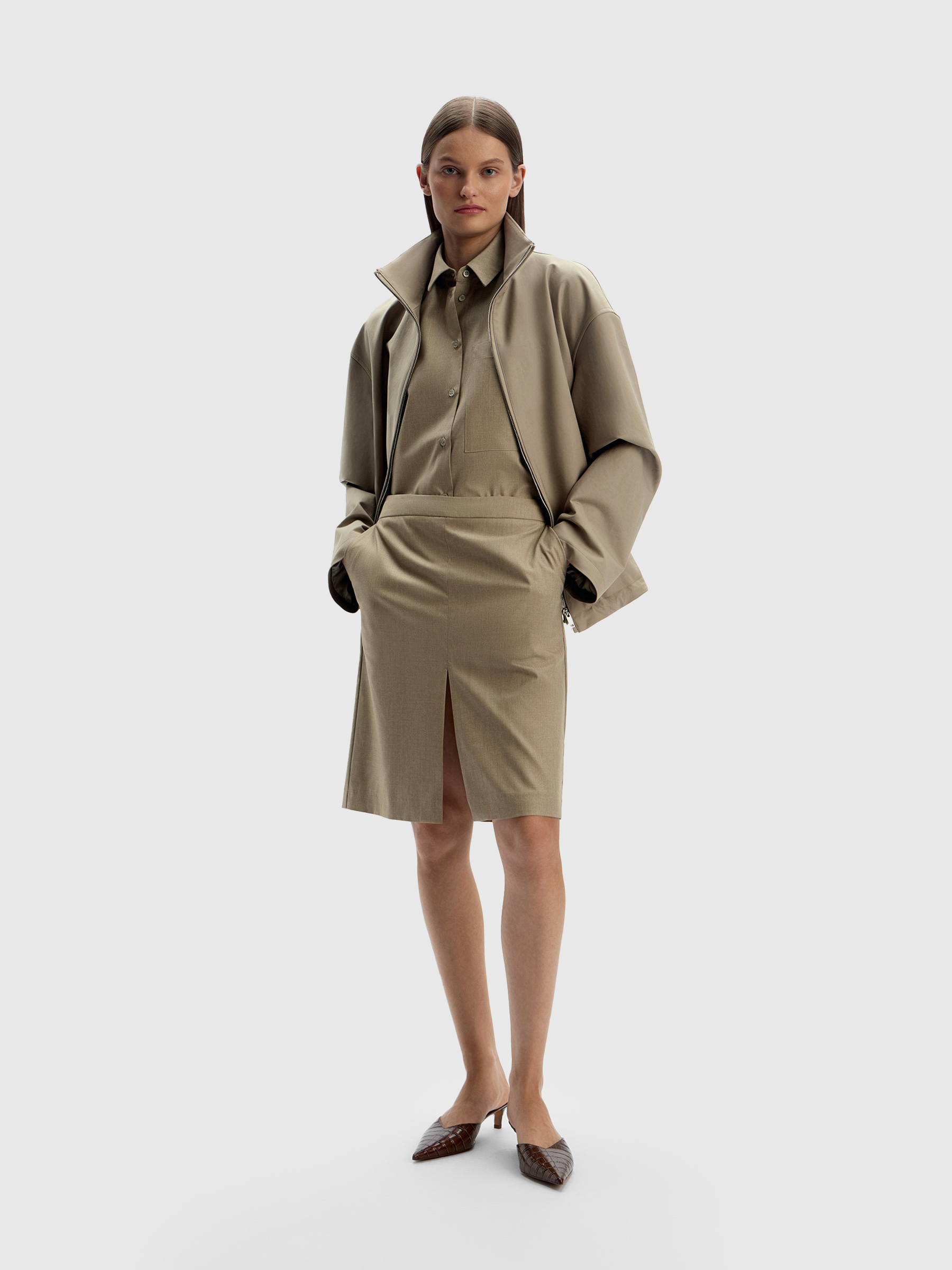 Юбка с разрезом