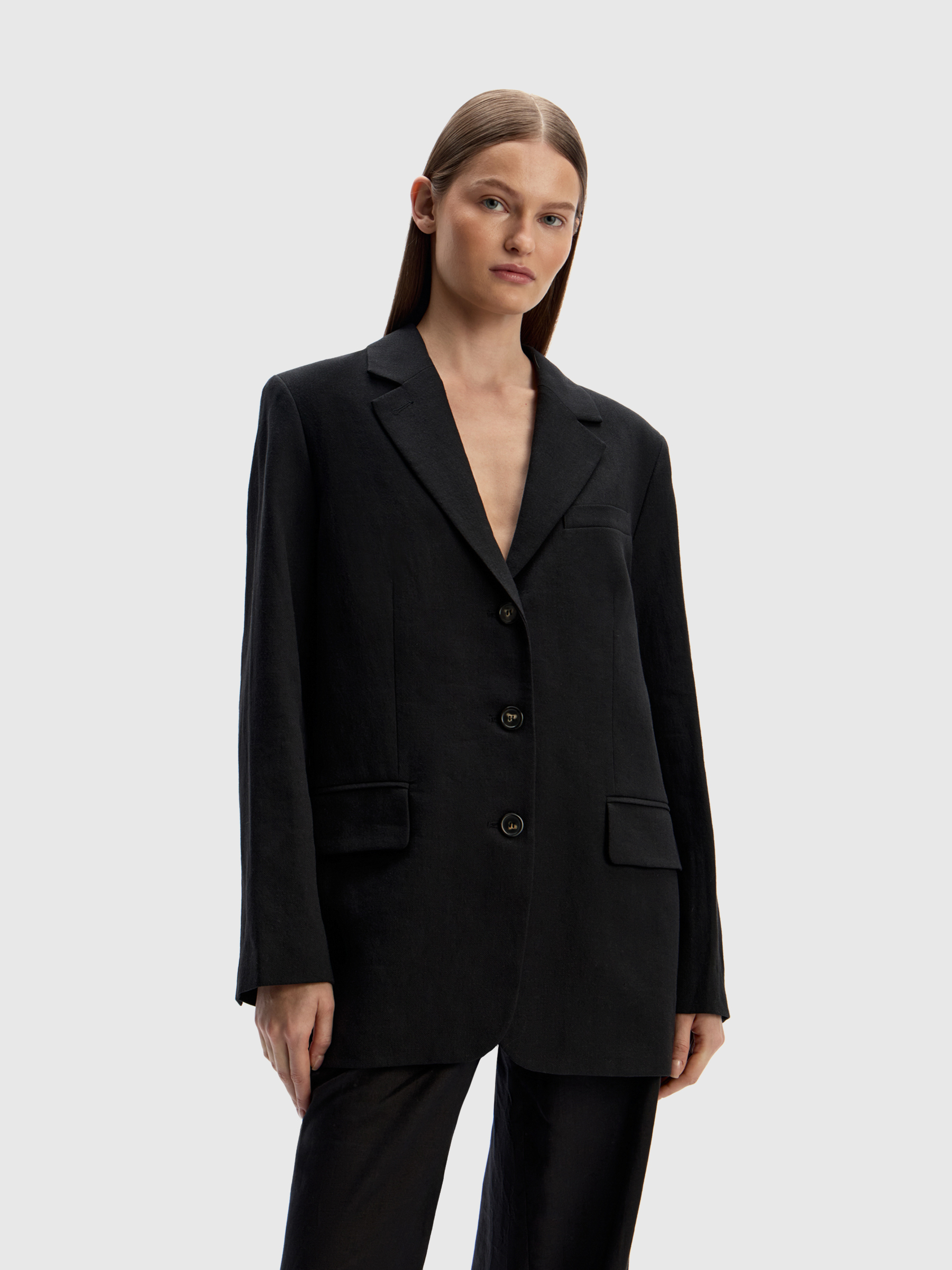 Жакет из костюмного льна