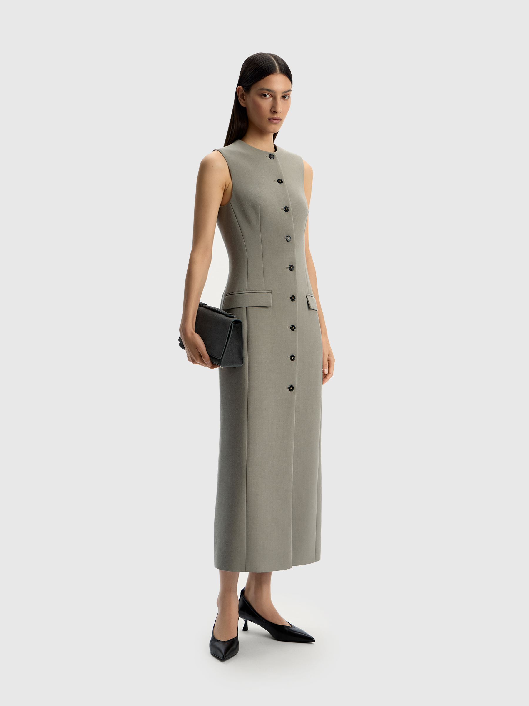 Платье из ткани с шерстью