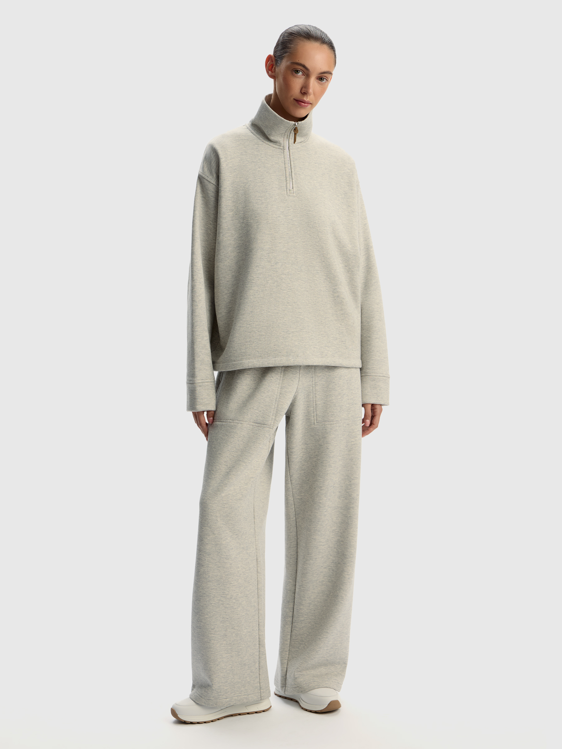 Брюки с шерстью меланж