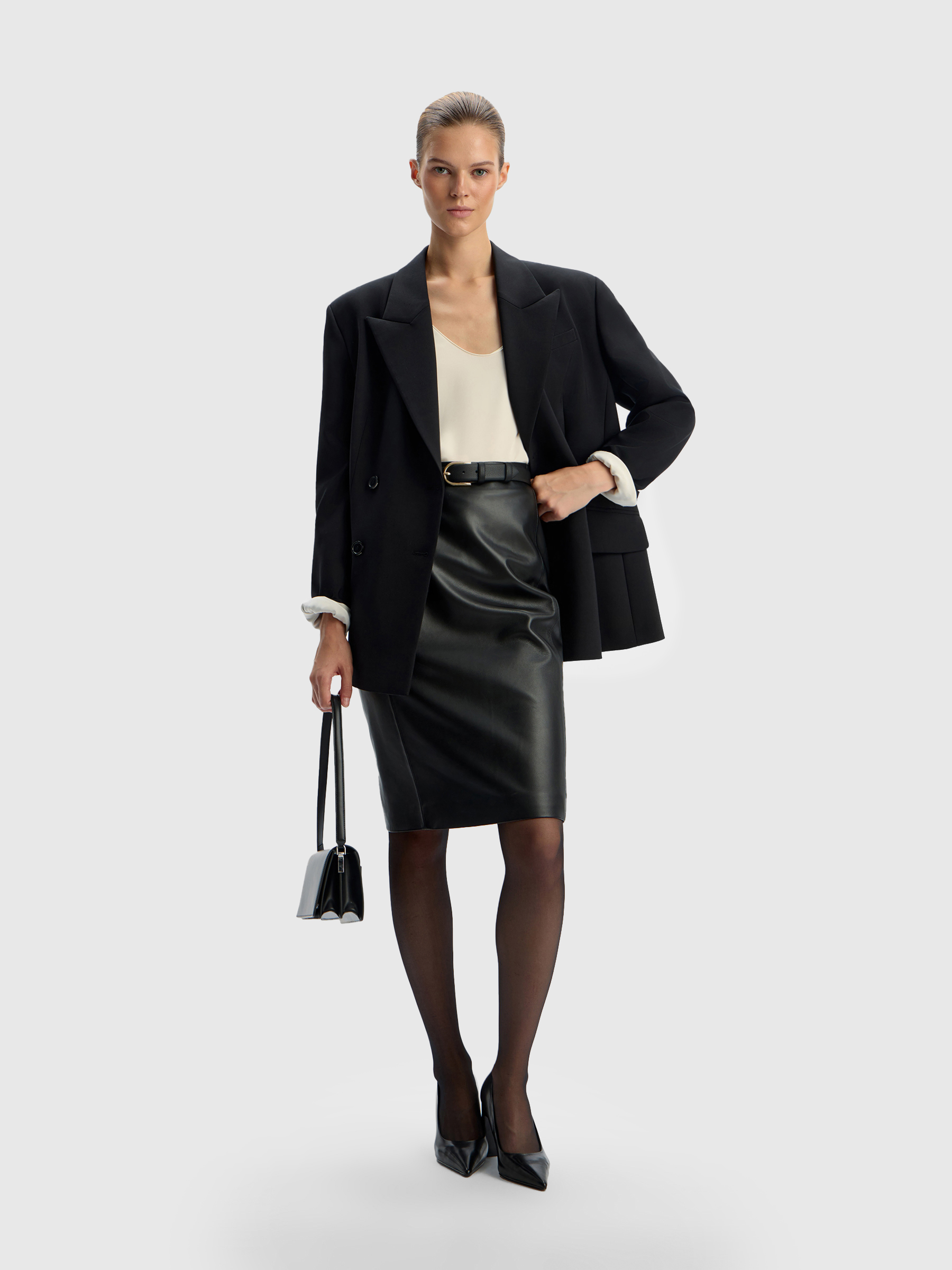 Юбка Sleek из кожи