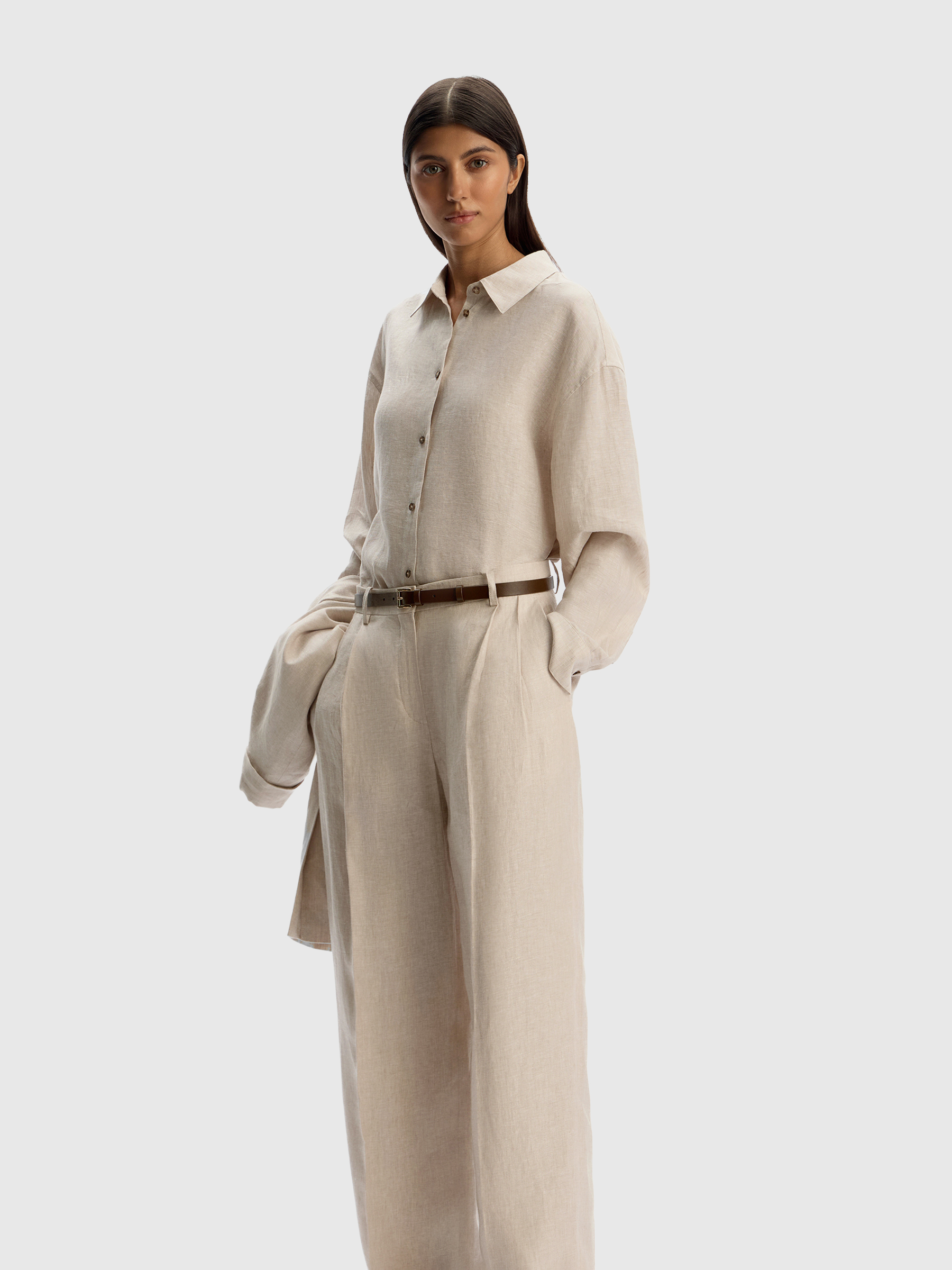 Рубашка из тонкого льна