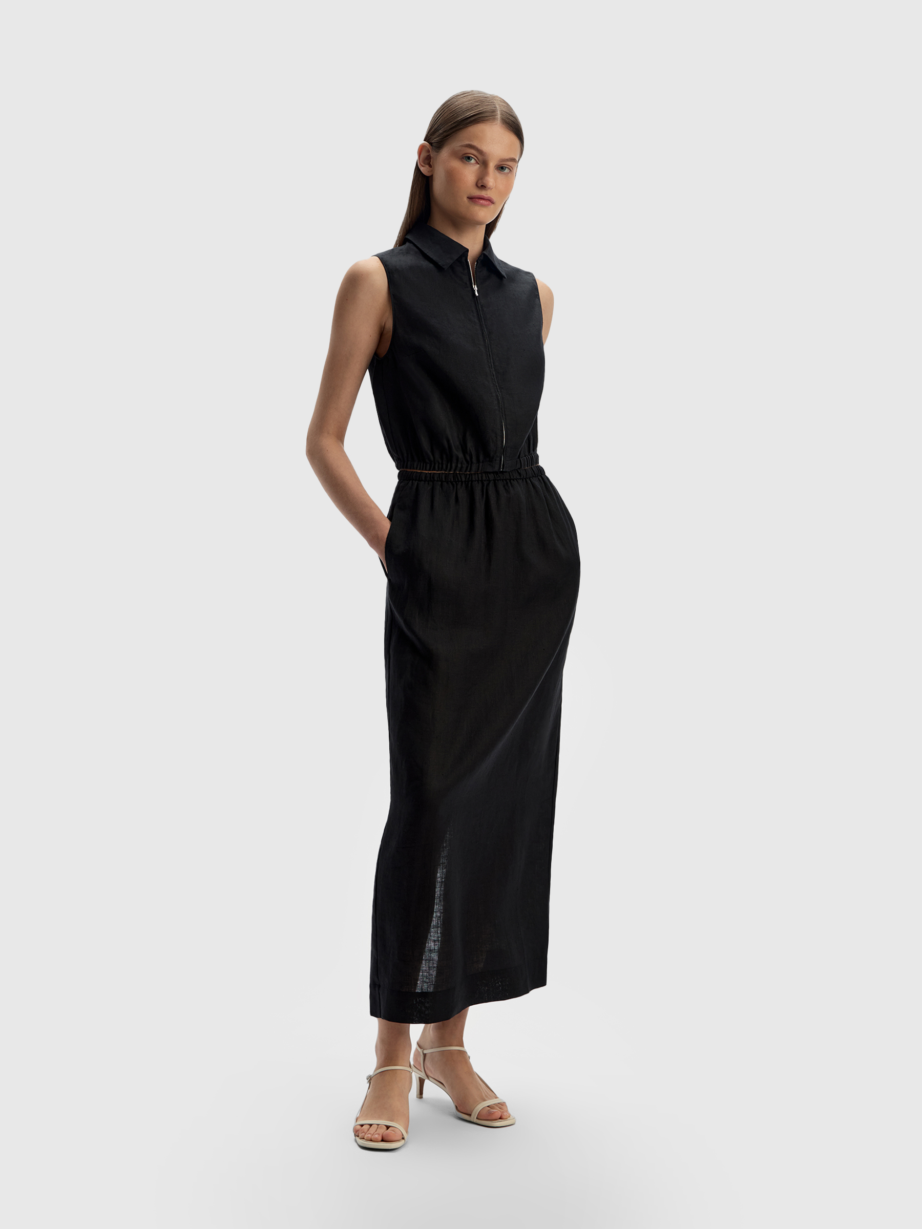 Юбка из тонкого льна