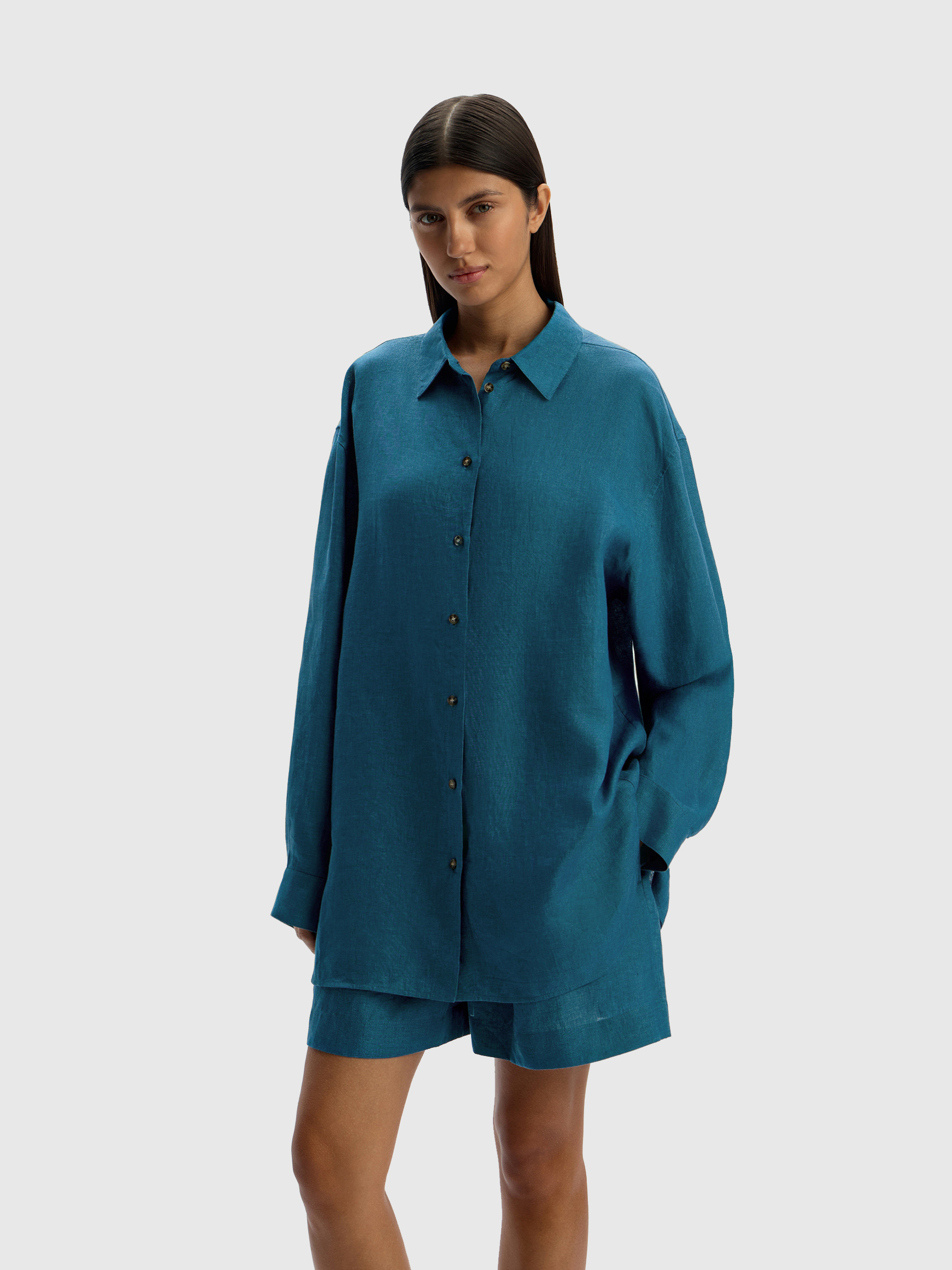 Рубашка из тонкого льна