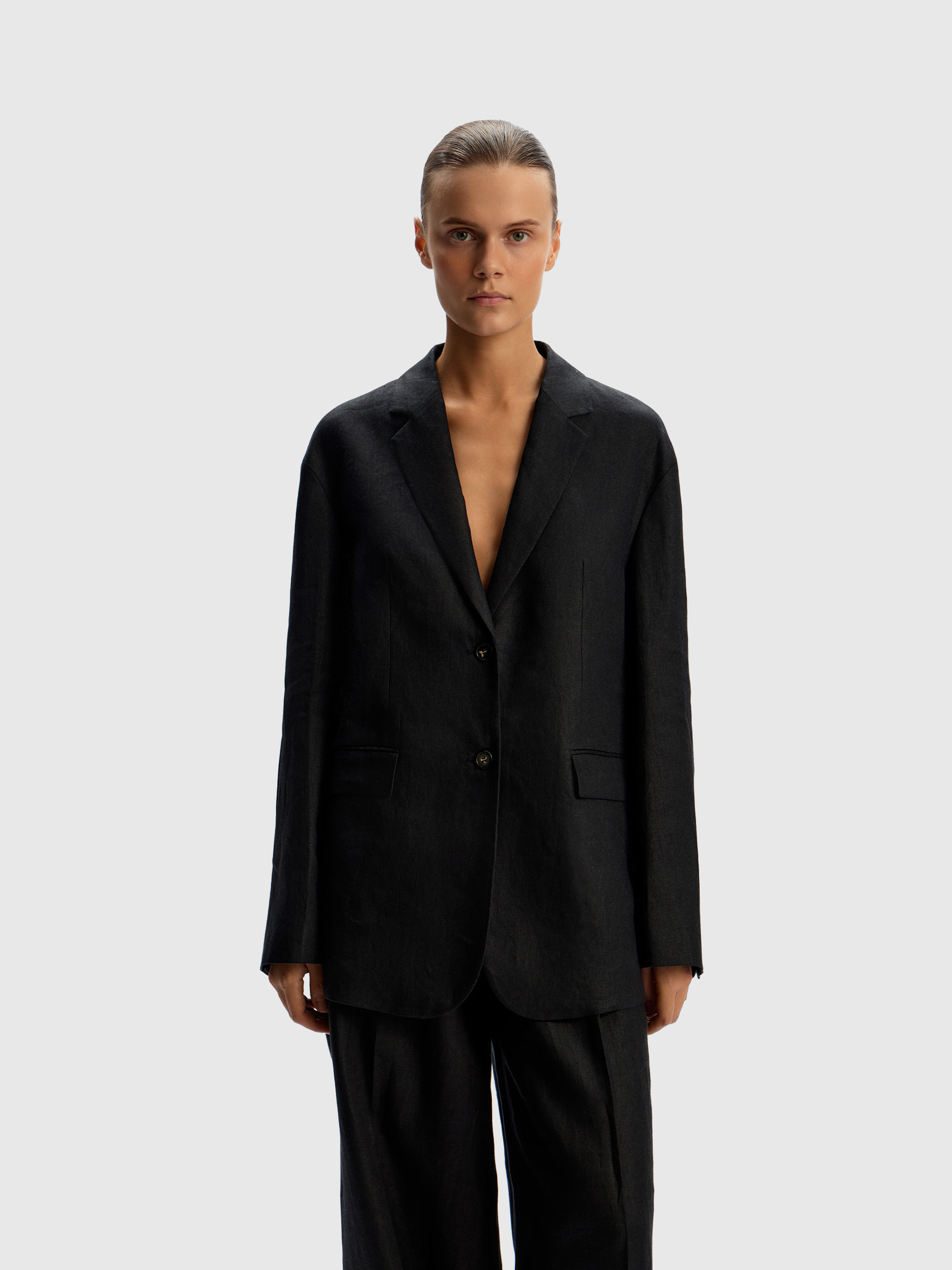 Жакет из плотного льна